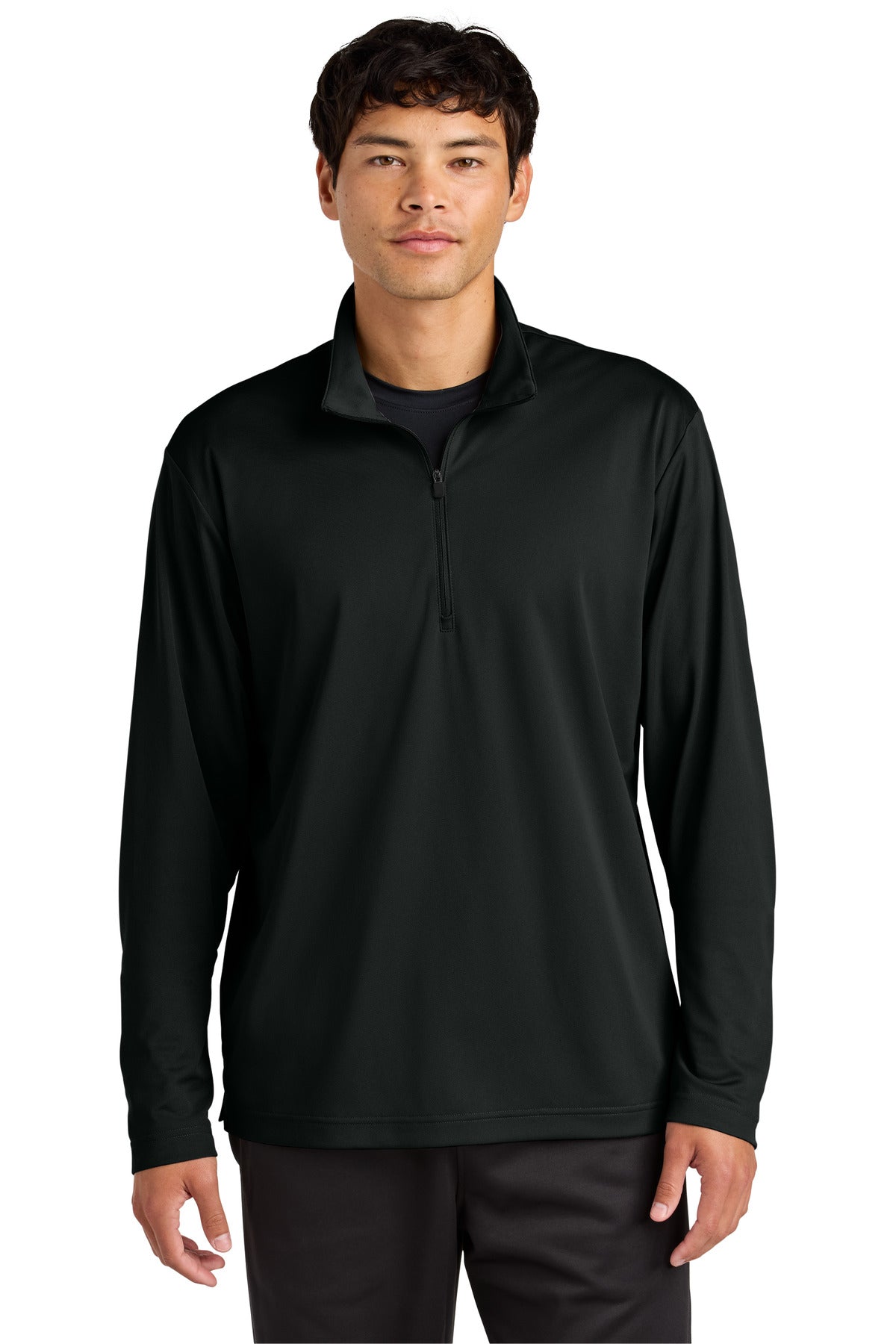 Sport-Tek Micropique Sport-Wick 1/4-Zip ST672 in Black