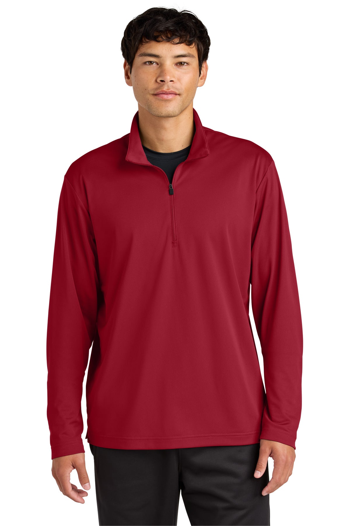 Sport-Tek Micropique Sport-Wick 1/4-Zip ST672 in Deep Red