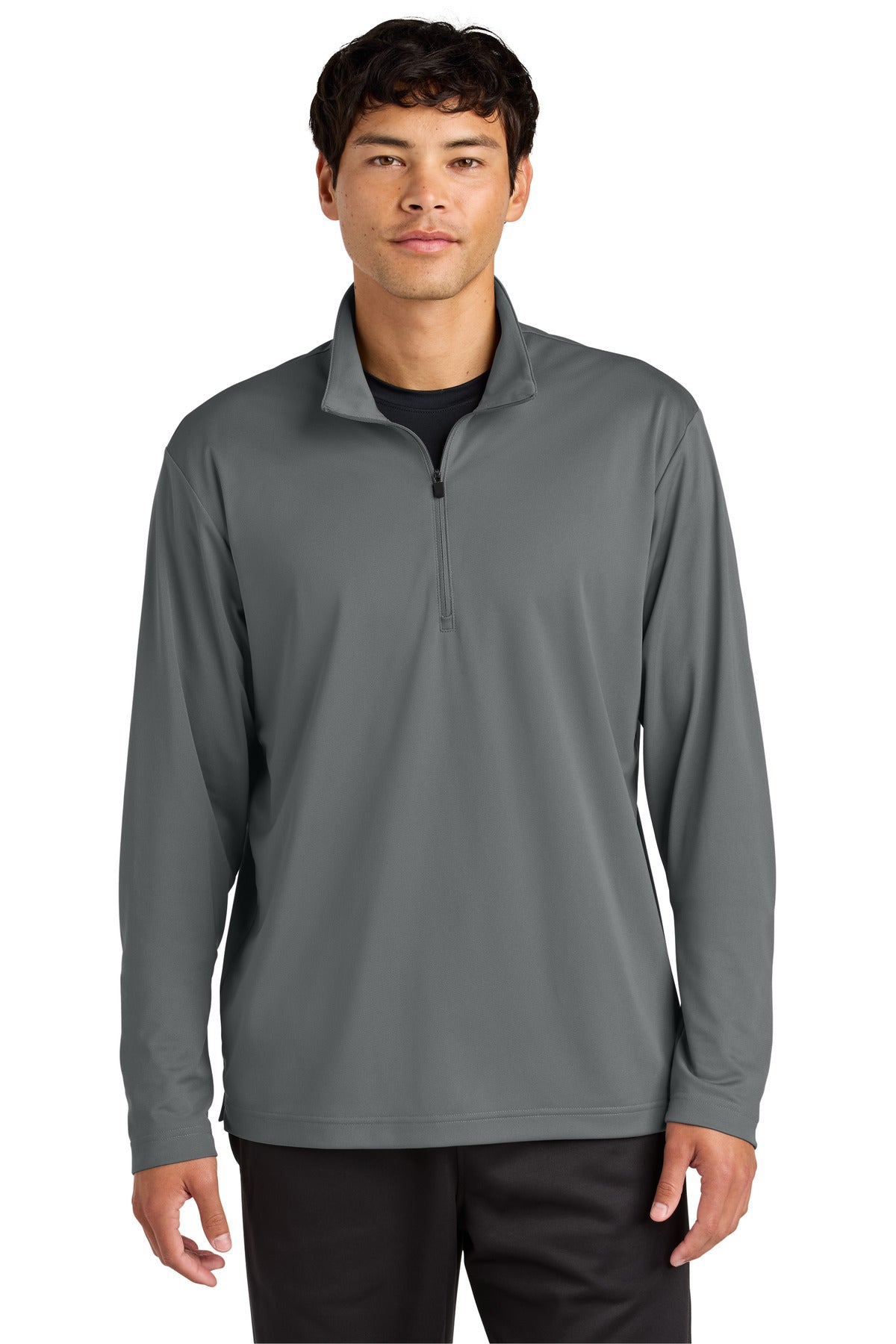 Sport-Tek Micropique Sport-Wick 1/4-Zip ST672 in Grey Concrete