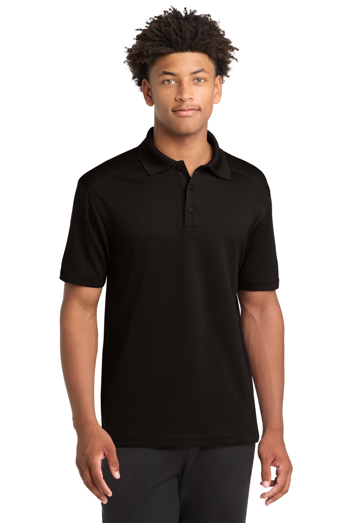 Sport-Tek PosiCharge Micro-Mesh Polo. ST680 in Black