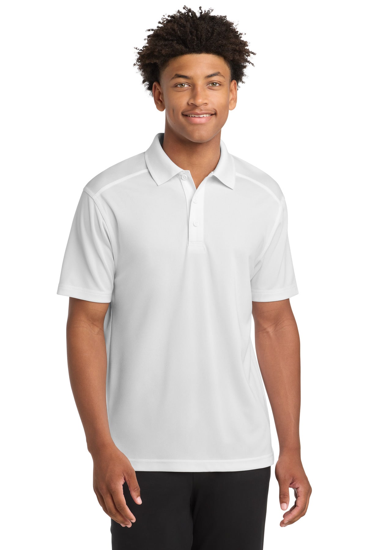 Sport-Tek PosiCharge Micro-Mesh Polo. ST680 in White