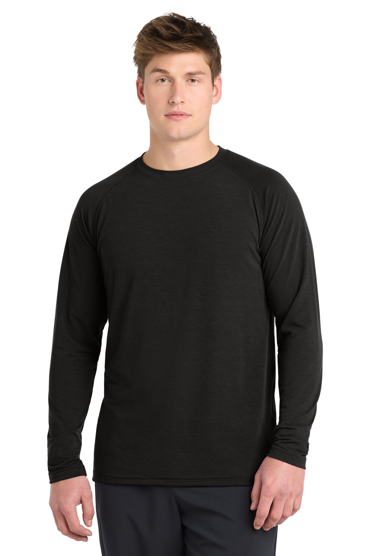 Sport-Tek  Long Sleeve Ultimate Performance Crew. ST700LS in Black