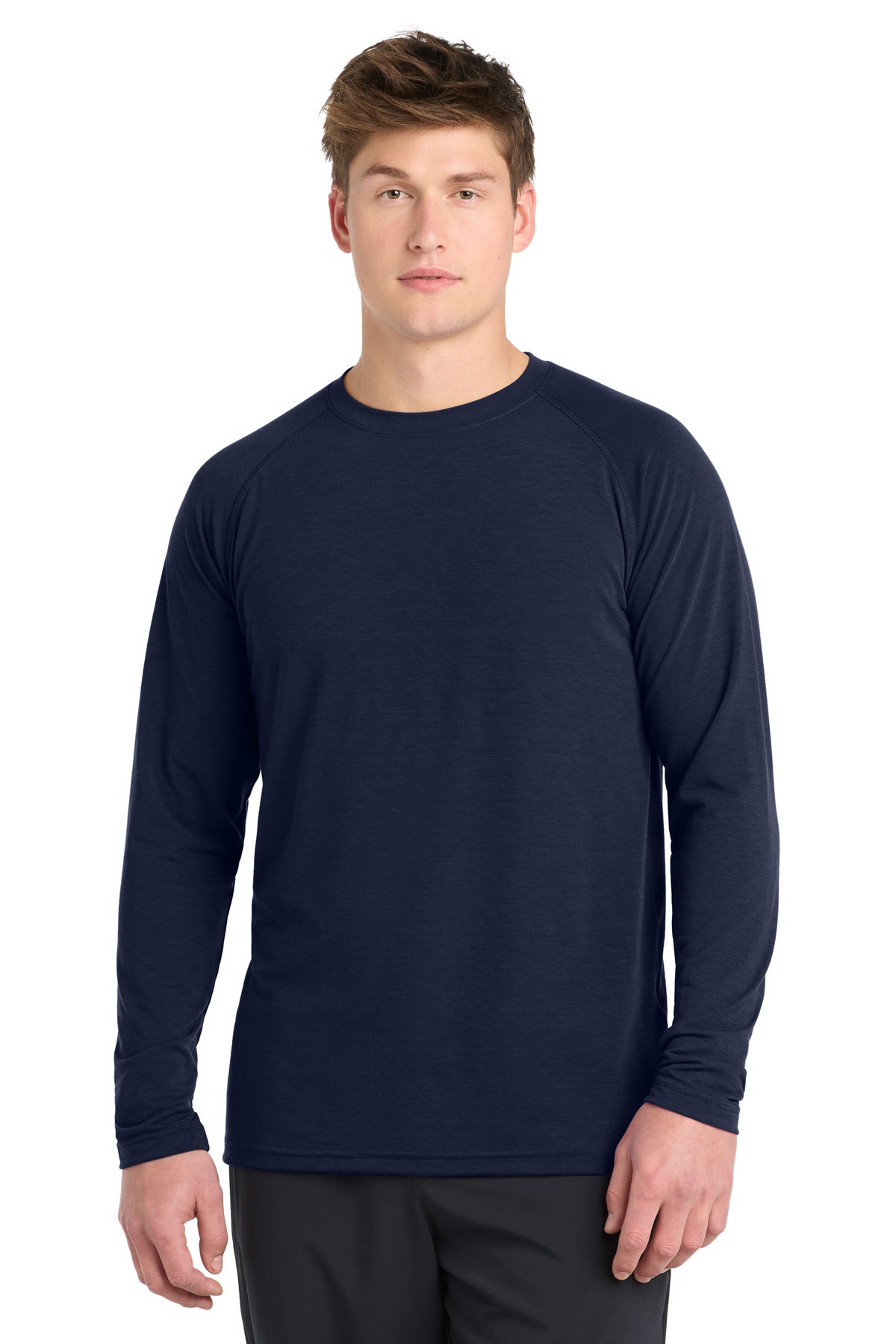 Sport-Tek  Long Sleeve Ultimate Performance Crew. ST700LS in True Navy