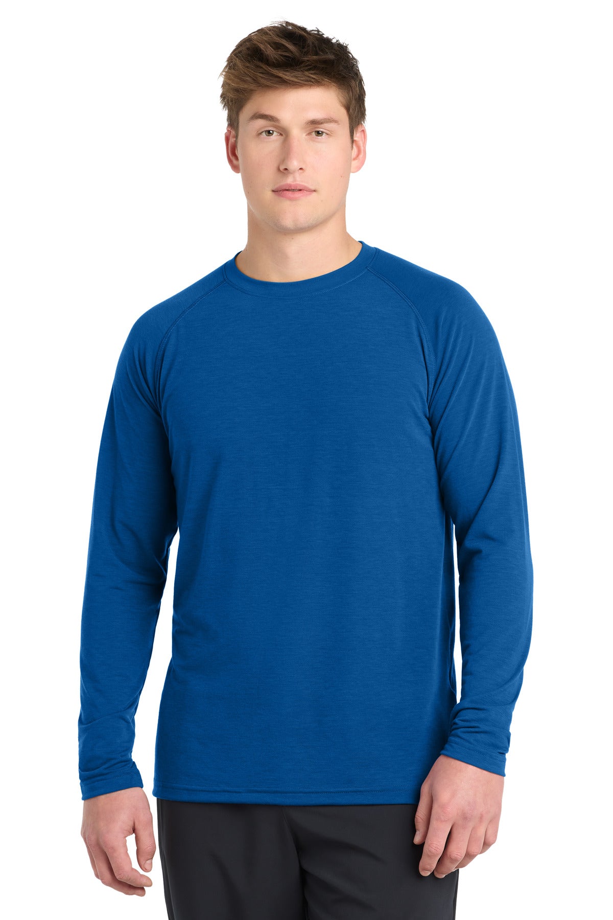 Sport-Tek  Long Sleeve Ultimate Performance Crew. ST700LS in True Royal