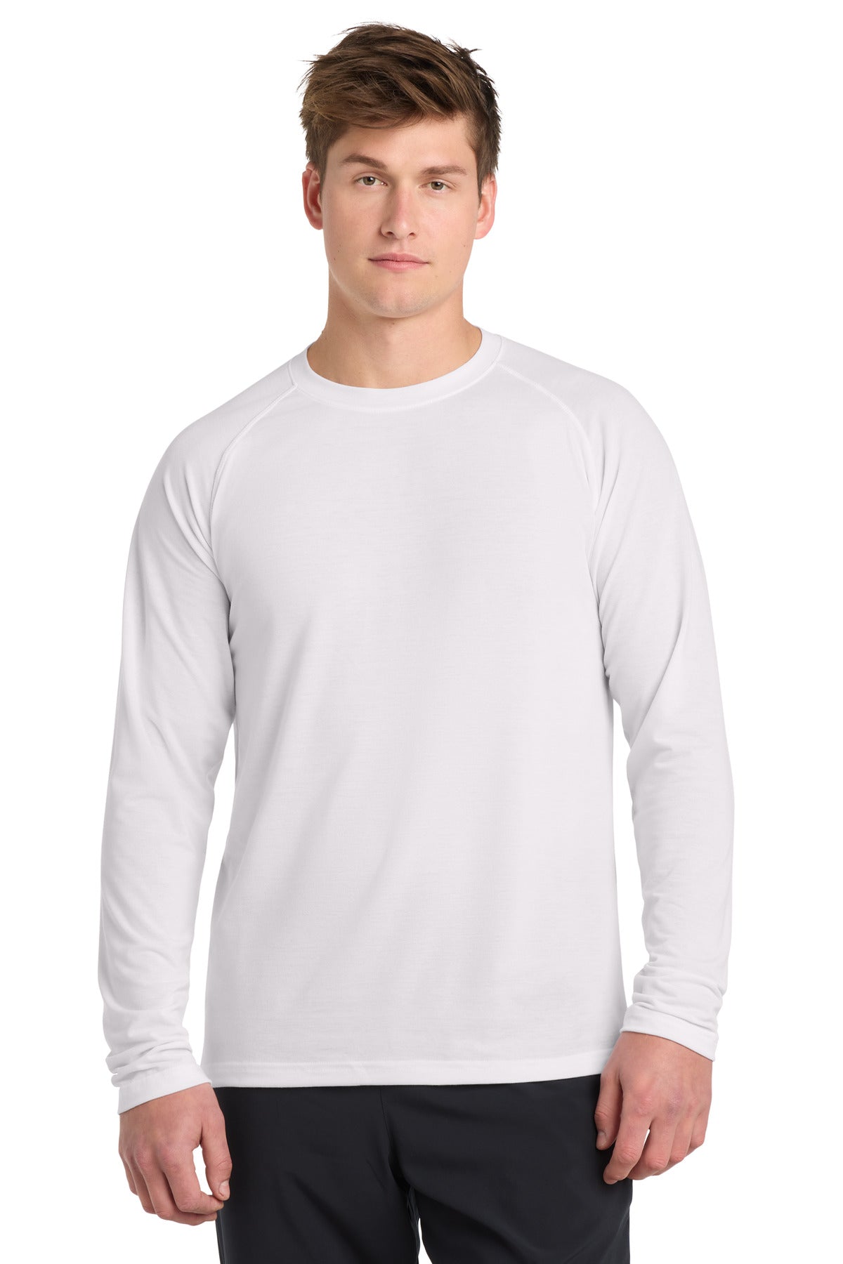 Sport-Tek  Long Sleeve Ultimate Performance Crew. ST700LS in White