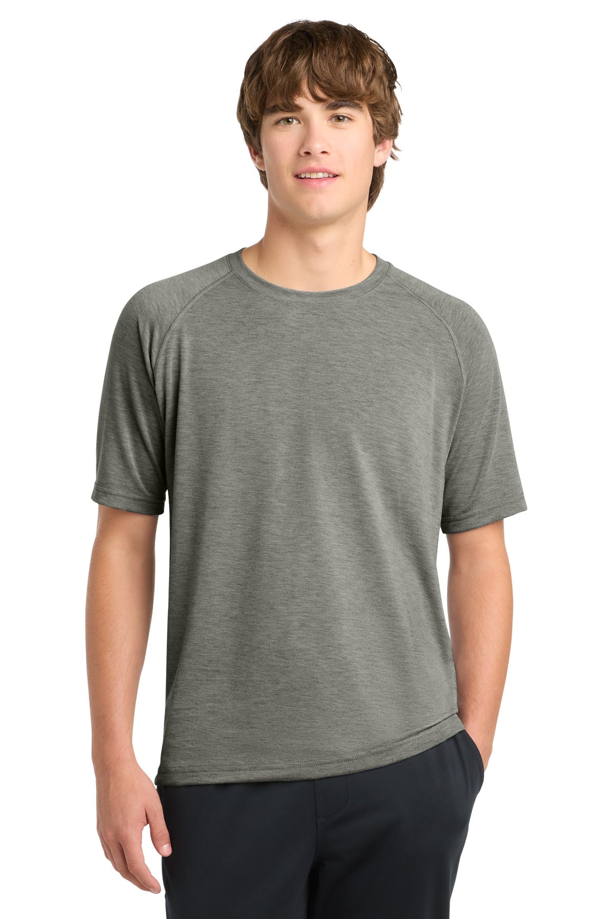 Sport-Tek Ultimate Performance Crew. ST700 in Heather Grey