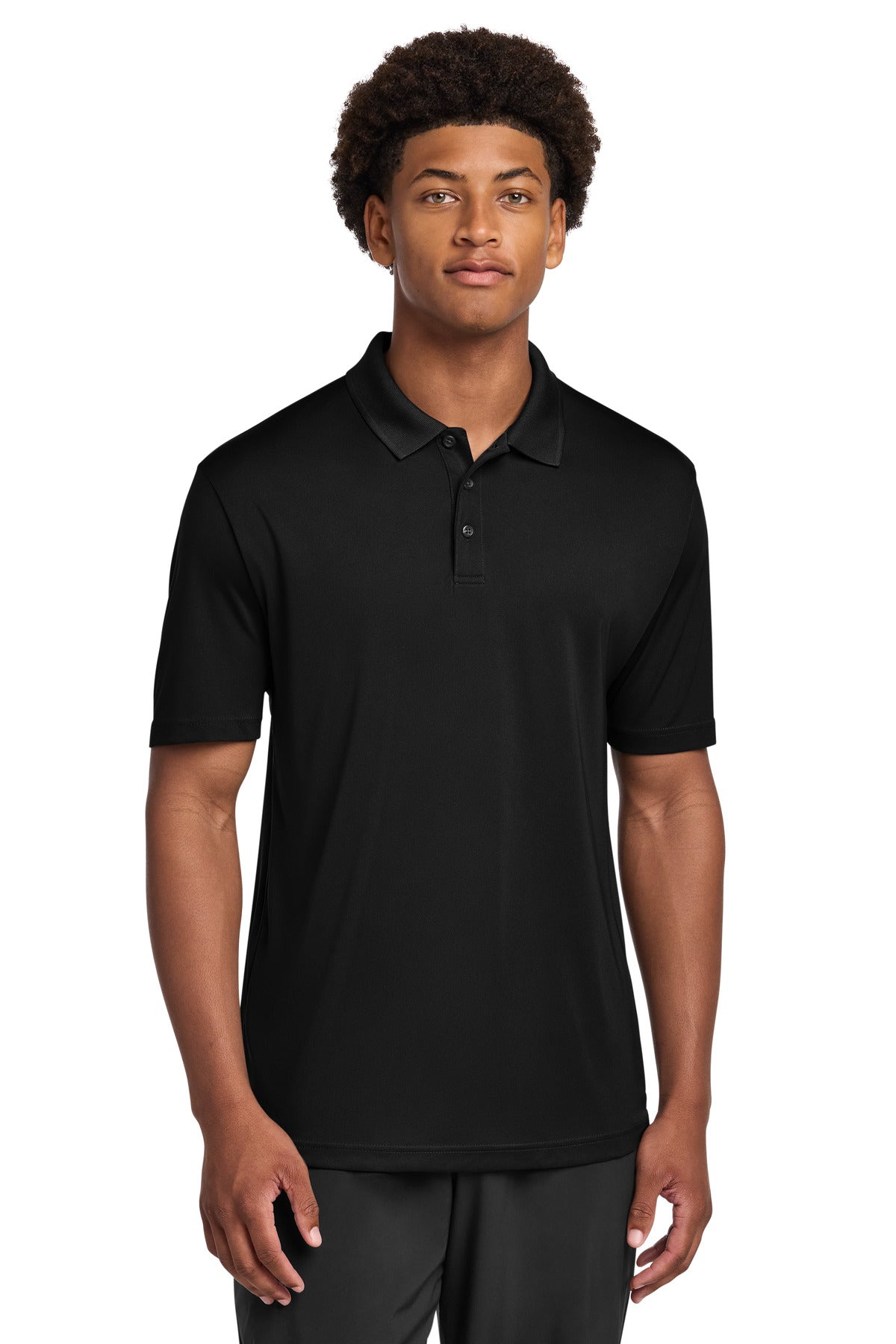 Sport-Tek PosiCharge Re-Compete Polo ST725 in Black