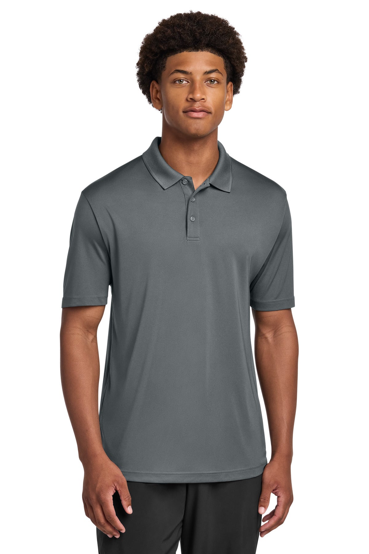 Sport-Tek PosiCharge Re-Compete Polo ST725 in Iron Grey