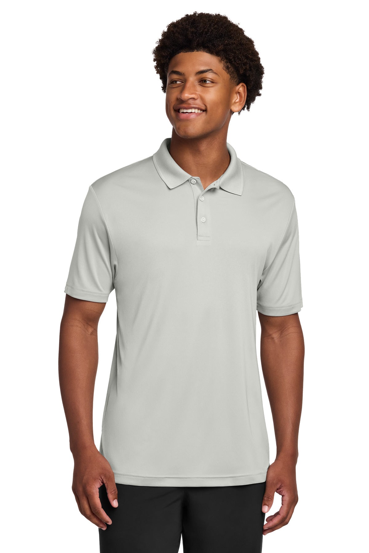 Sport-Tek PosiCharge Re-Compete Polo ST725 in Silver