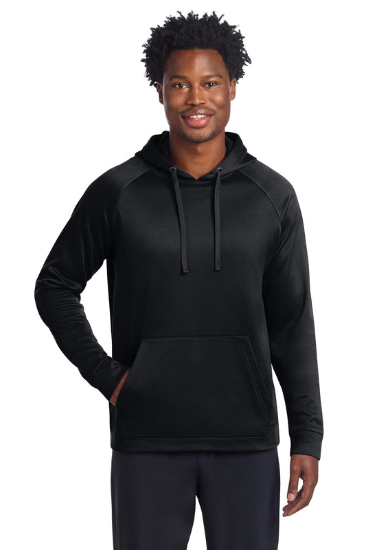Sport-Tek Re-Compete Fleece Pullover Hoodie ST730 in Black