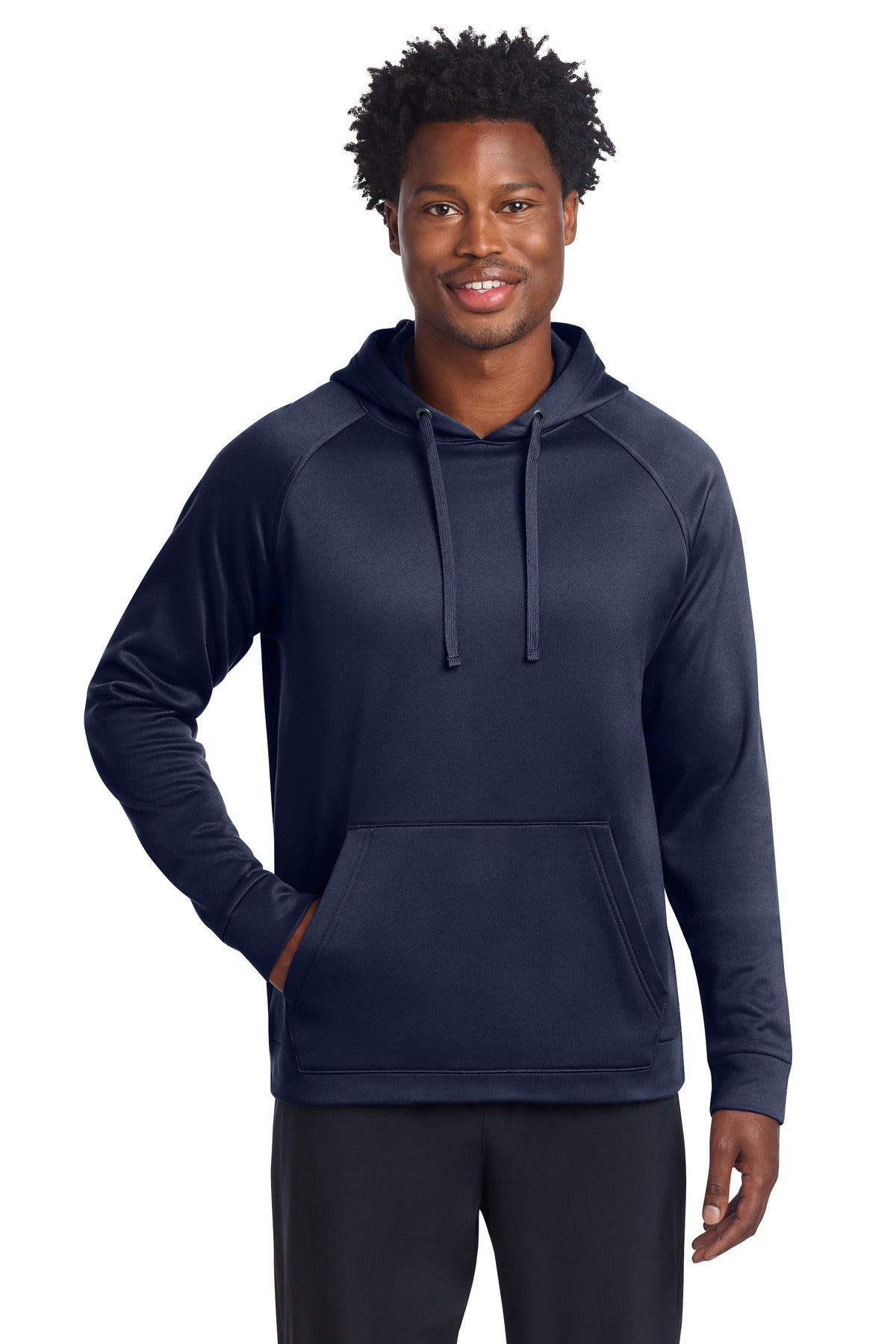 Sport-Tek Re-Compete Fleece Pullover Hoodie ST730 in True Navy