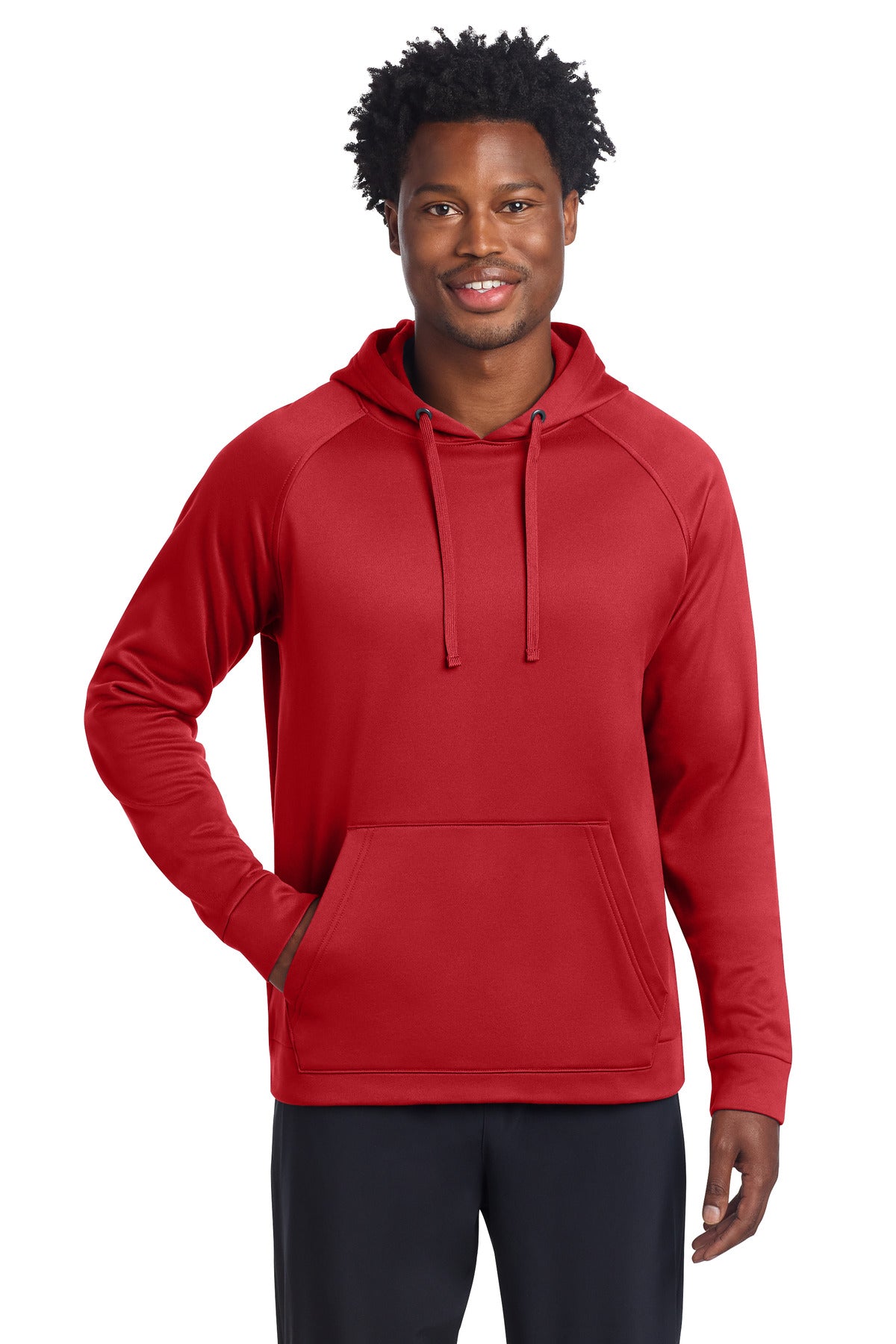Sport-Tek Re-Compete Fleece Pullover Hoodie ST730 in True Red