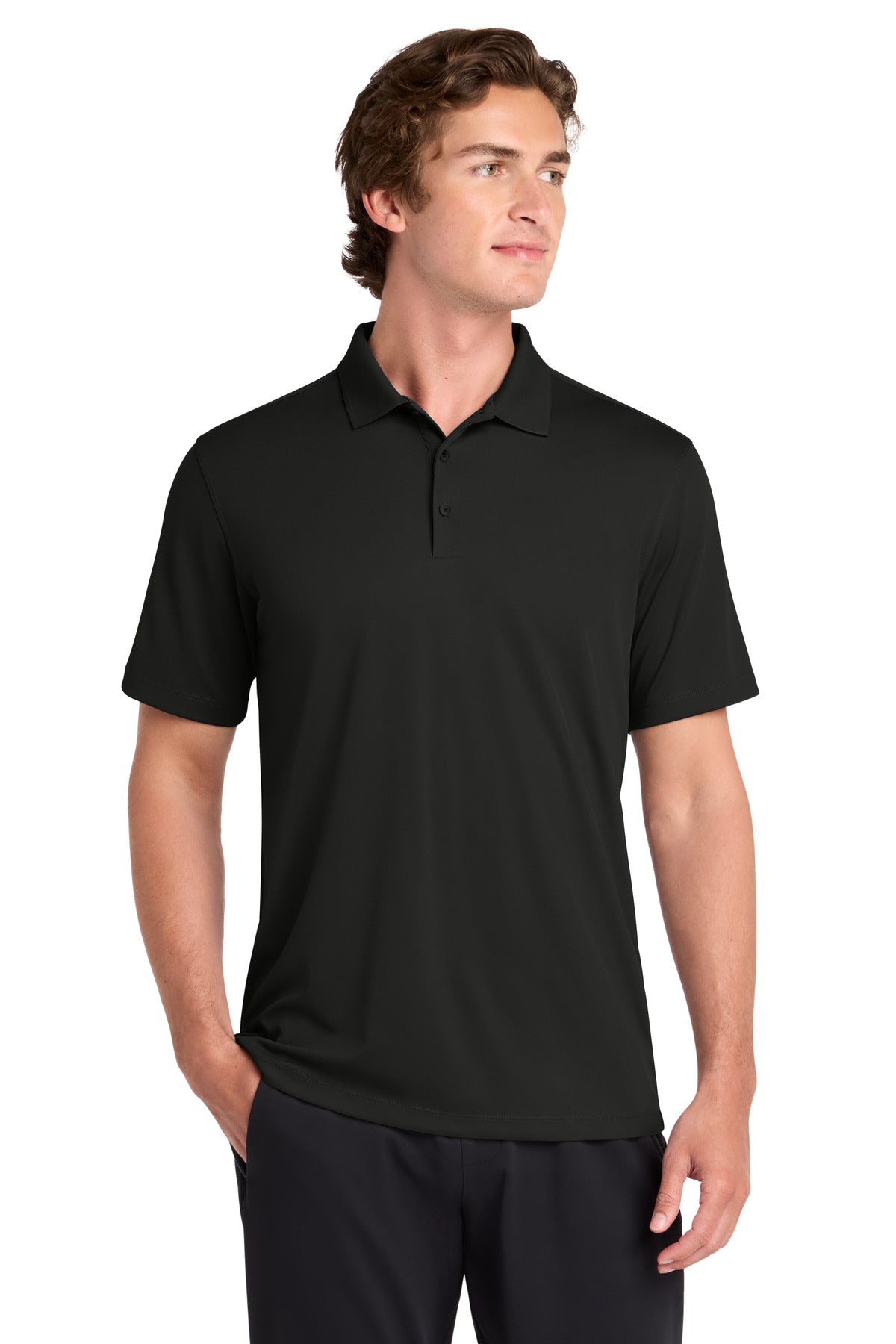 Sport-Tek UV Micropique Polo ST740 in Black