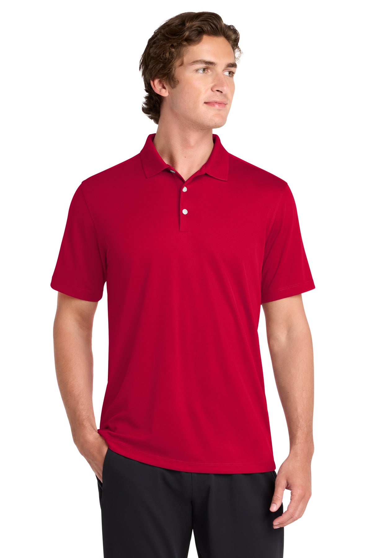 Sport-Tek UV Micropique Polo ST740 in Deep Red