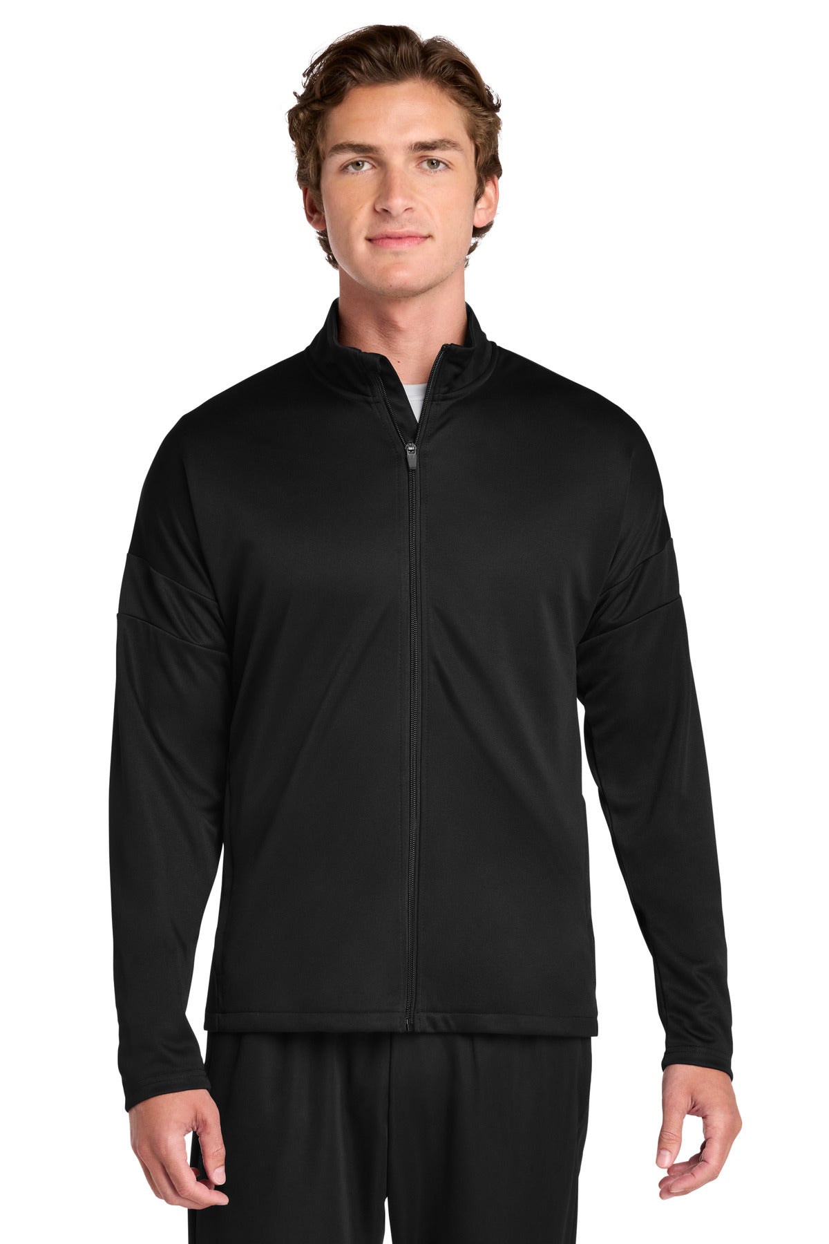 Sport-Tek Travel Full-Zip Jacket ST800 in Black/ Black