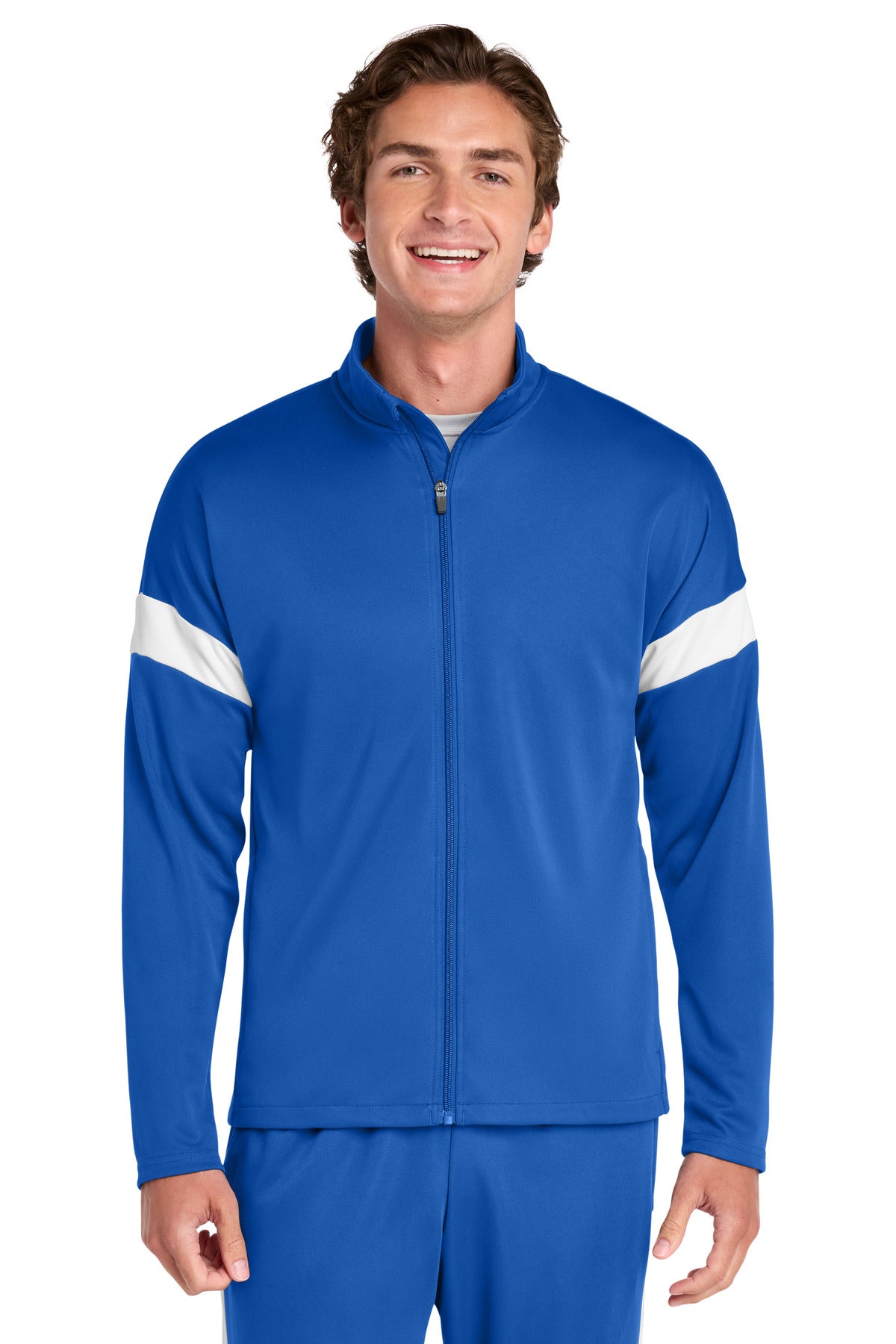 Sport-Tek Travel Full-Zip Jacket ST800 in True Royal/ White