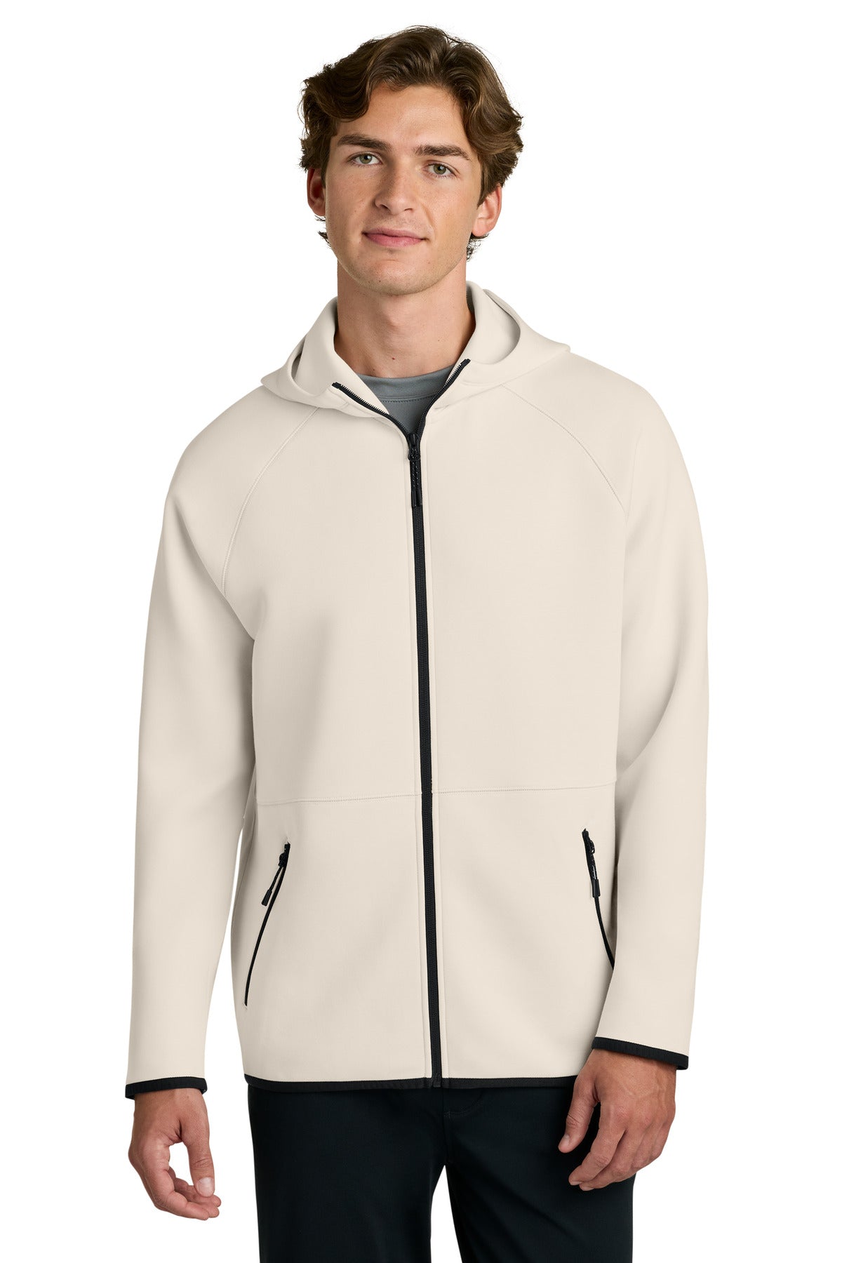 Sport-TekPhenom Full-Zip Hoodie ST840 in Ecru