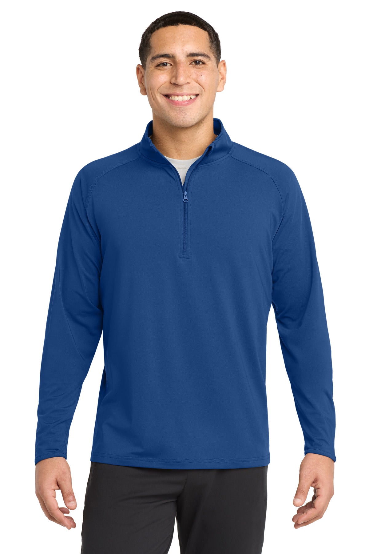 Sport-Tek Sport-Wick Stretch 1/4-Zip Pullover. ST850 in True Royal