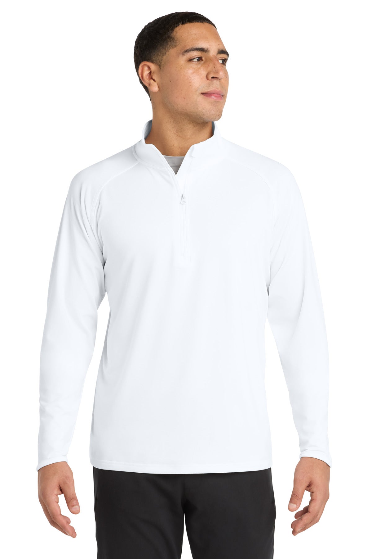 Sport-Tek Sport-Wick Stretch 1/4-Zip Pullover. ST850 in White