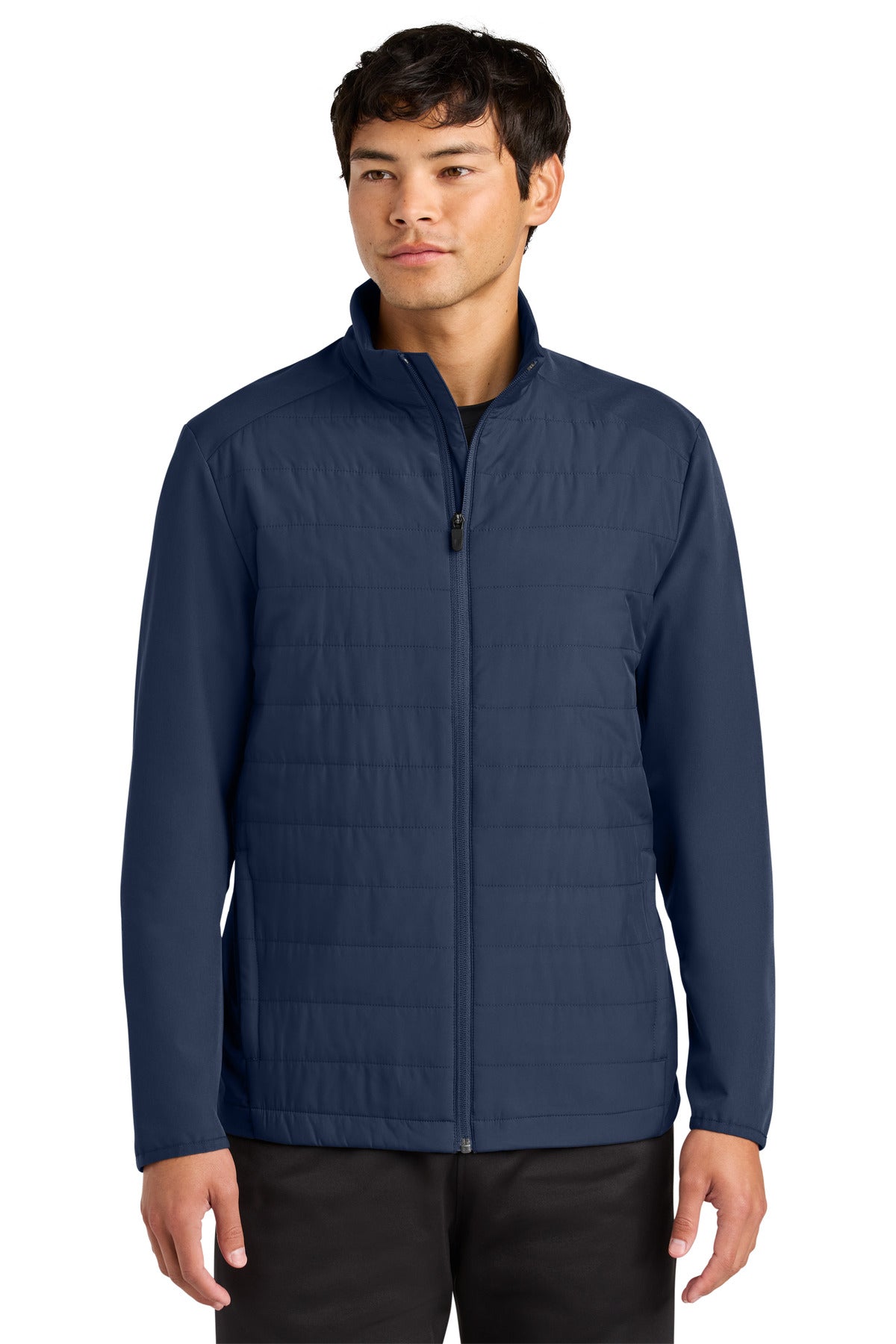 Sport-Tek Teknical Hybrid Jacket ST940 in True Navy