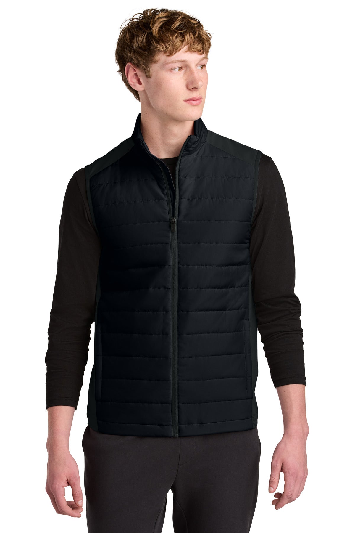 Sport-Tek Teknical Hybrid Vest ST941 in Black