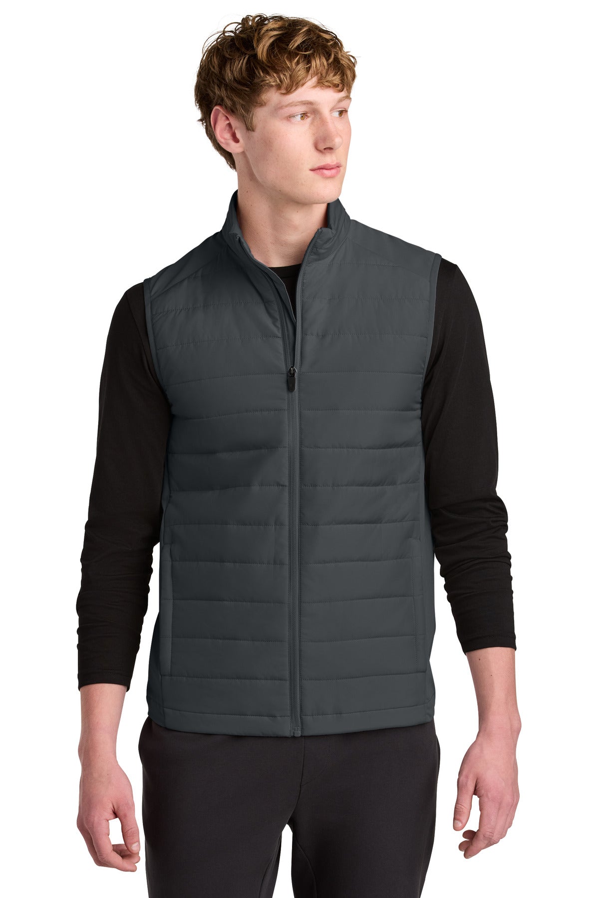 Sport-Tek Teknical Hybrid Vest ST941 in Iron Grey