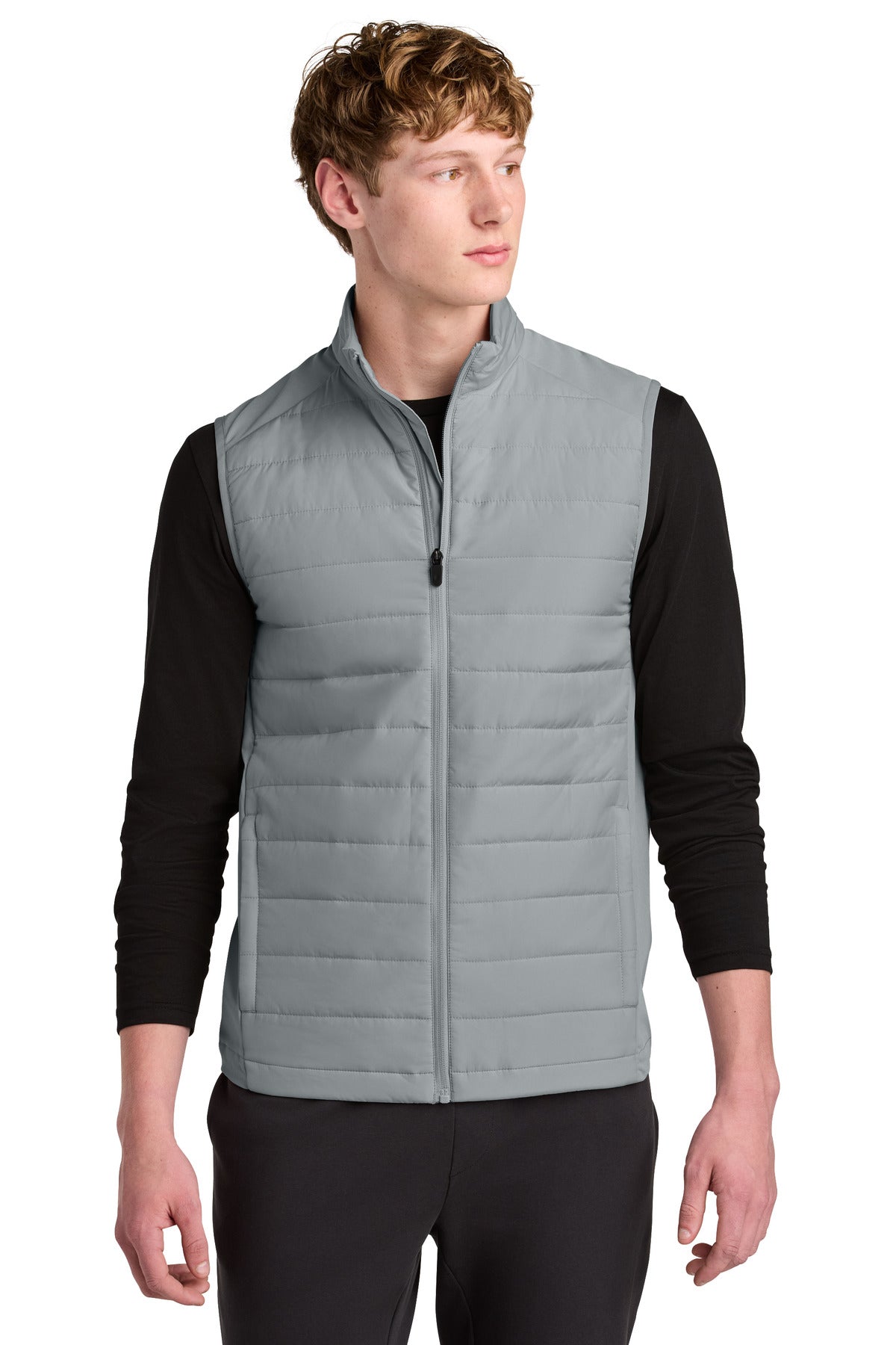 Sport-Tek Teknical Hybrid Vest ST941 in Silver