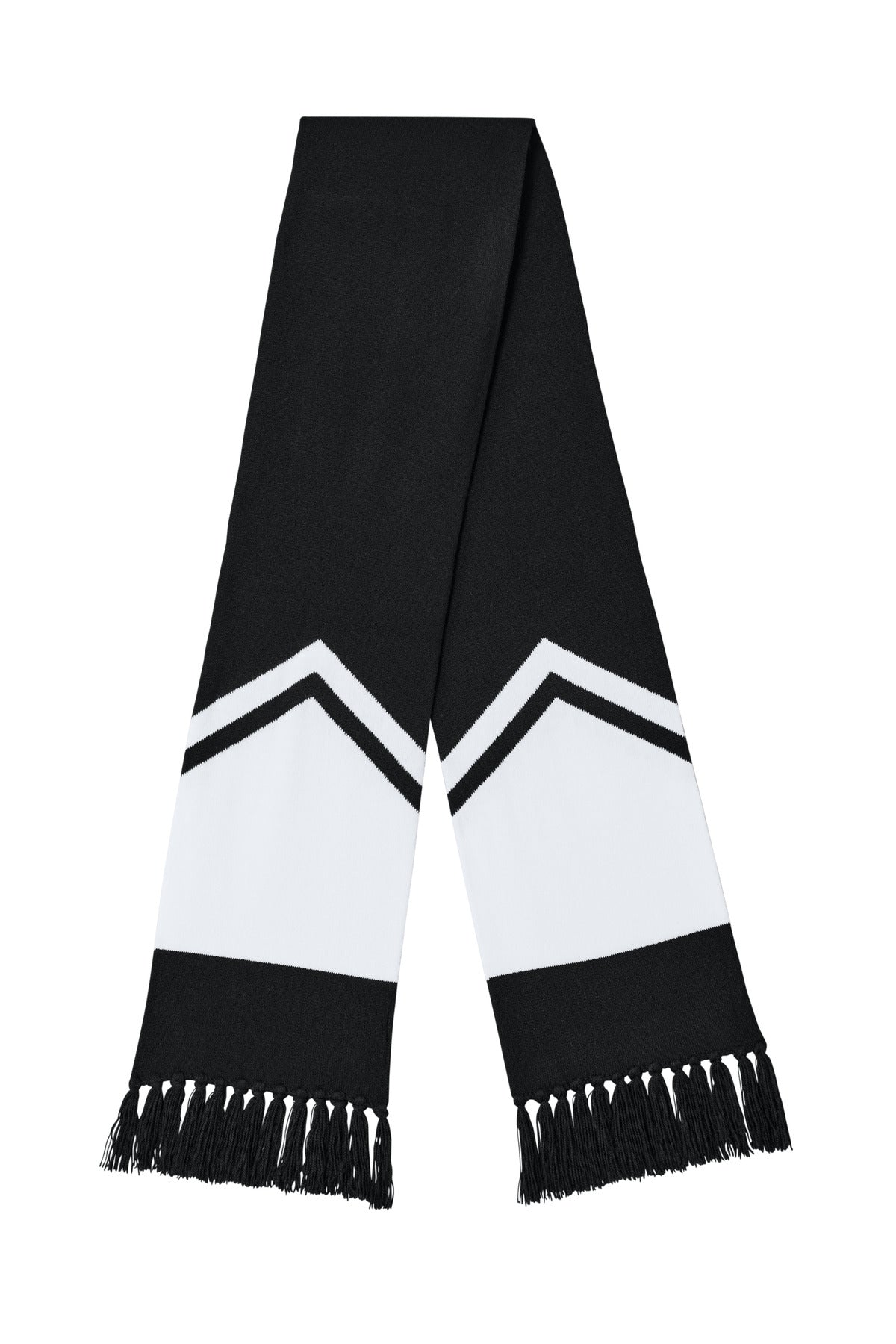 Sport-Tek Gameday Scarf STA06 in Black/ White