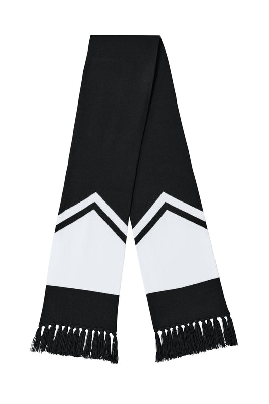 Sport-Tek Gameday Scarf STA06 in Black/ White