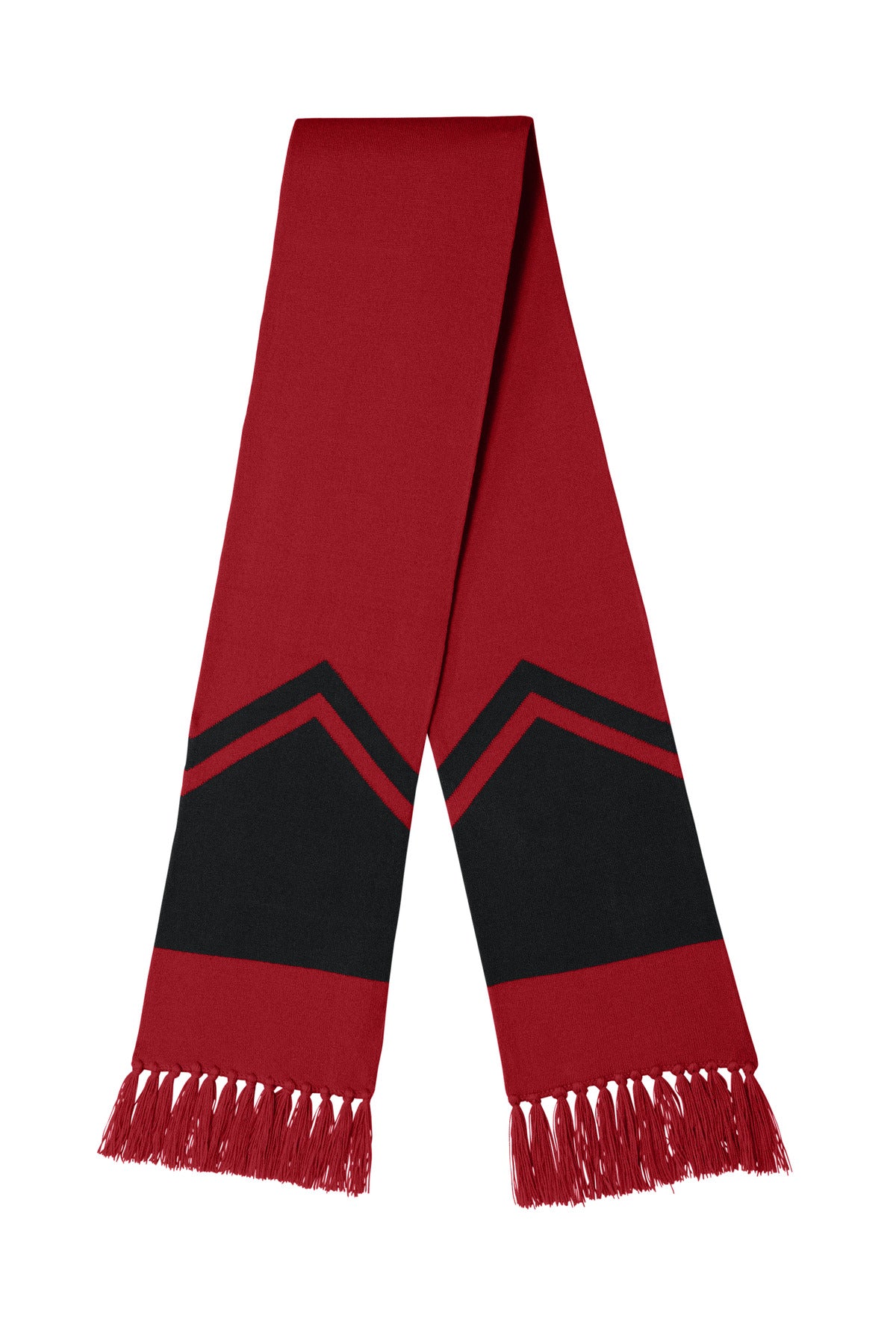 Sport-Tek Gameday Scarf STA06 in Deep Red/ Black
