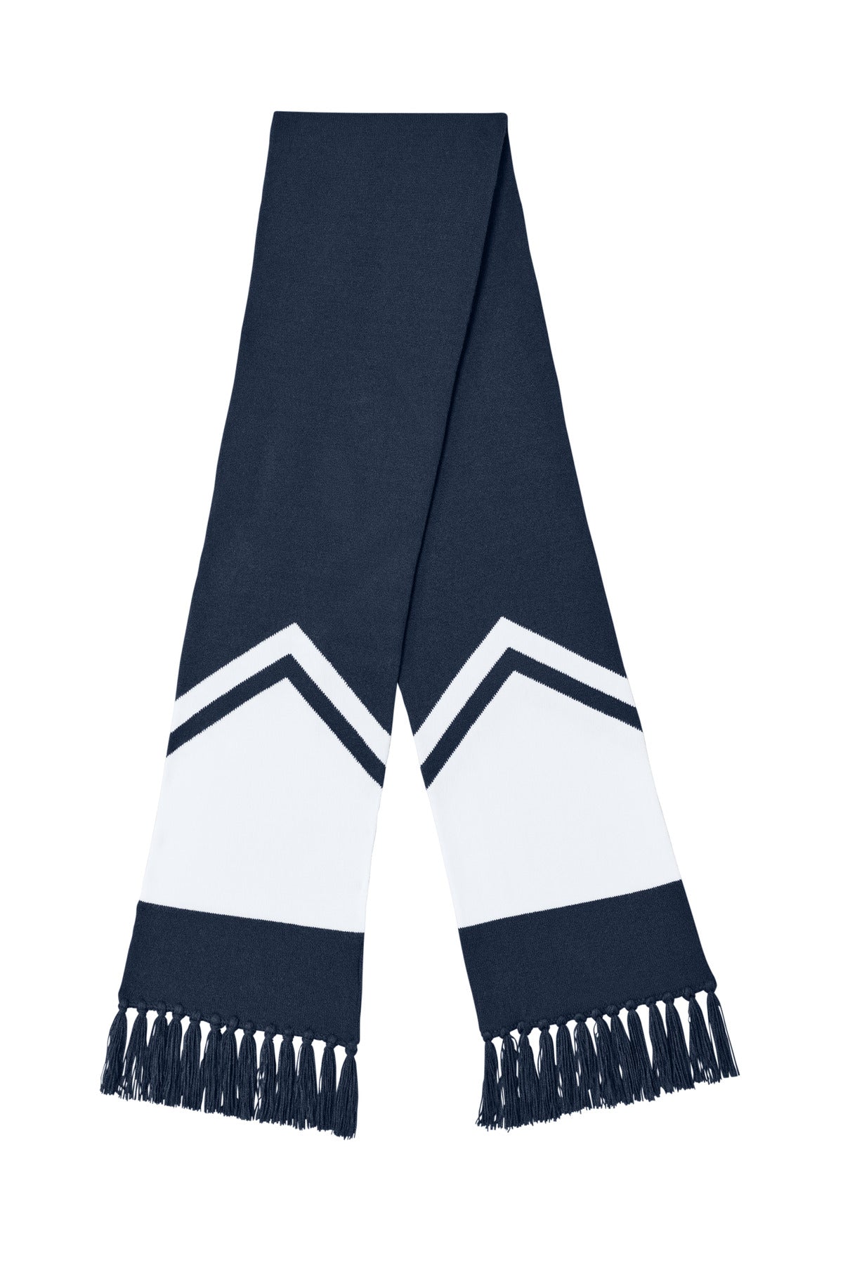 Sport-Tek Gameday Scarf STA06 in True Navy/ White