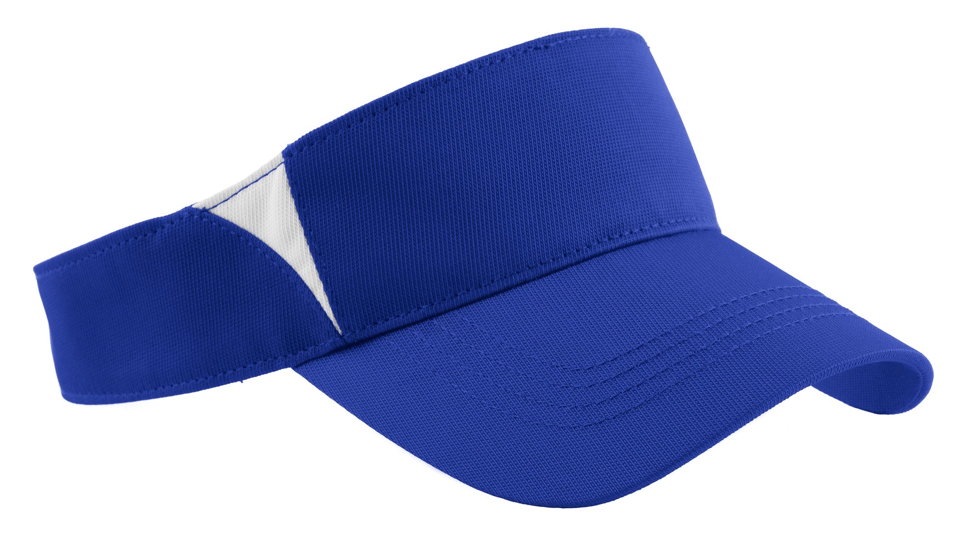 Sport-Tek Dry Zone Colorblock Visor.  STC13 in True Royal/ White
