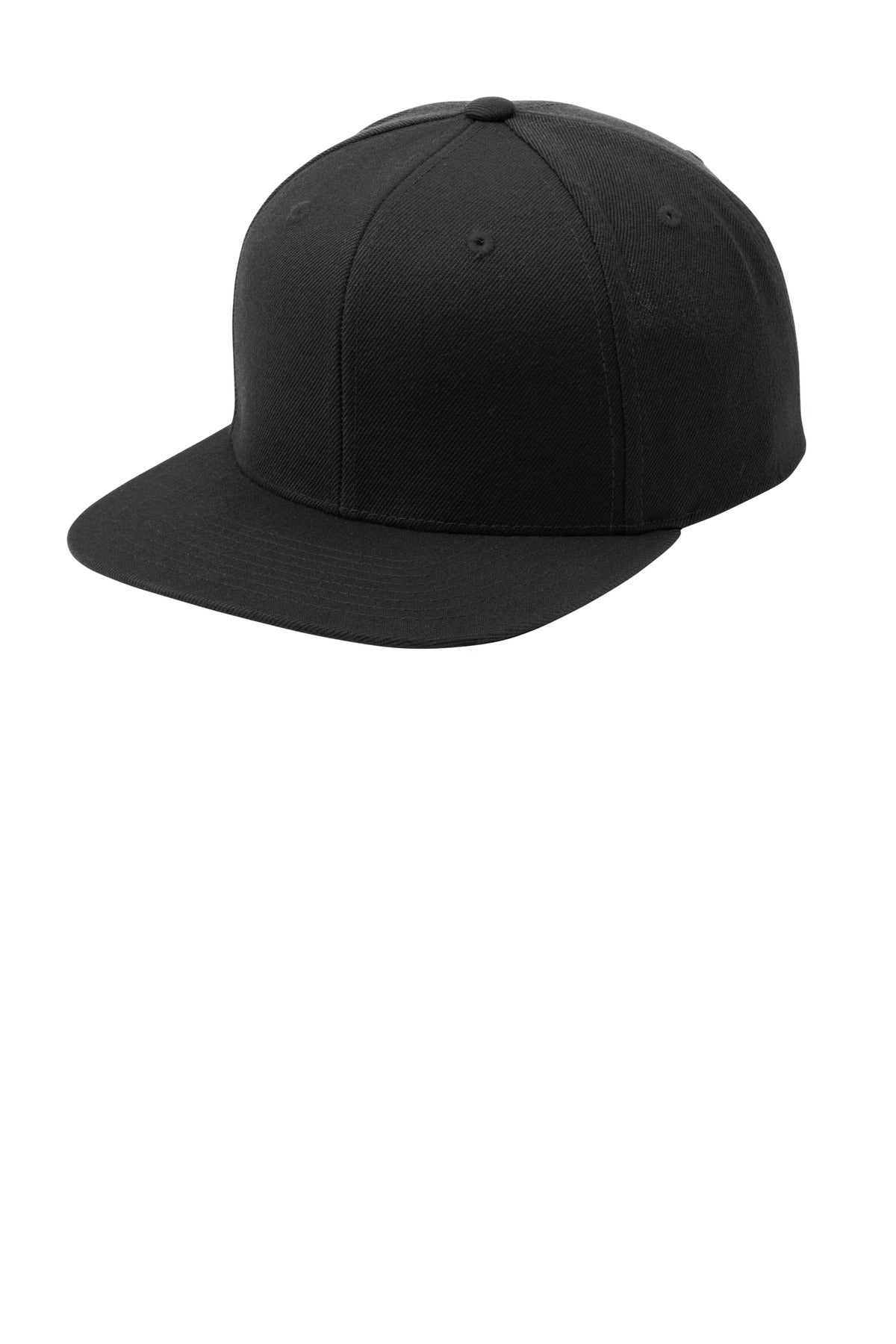 Sport-Tek YP Classics Flat Bill Snapback Cap. STC19 in Black