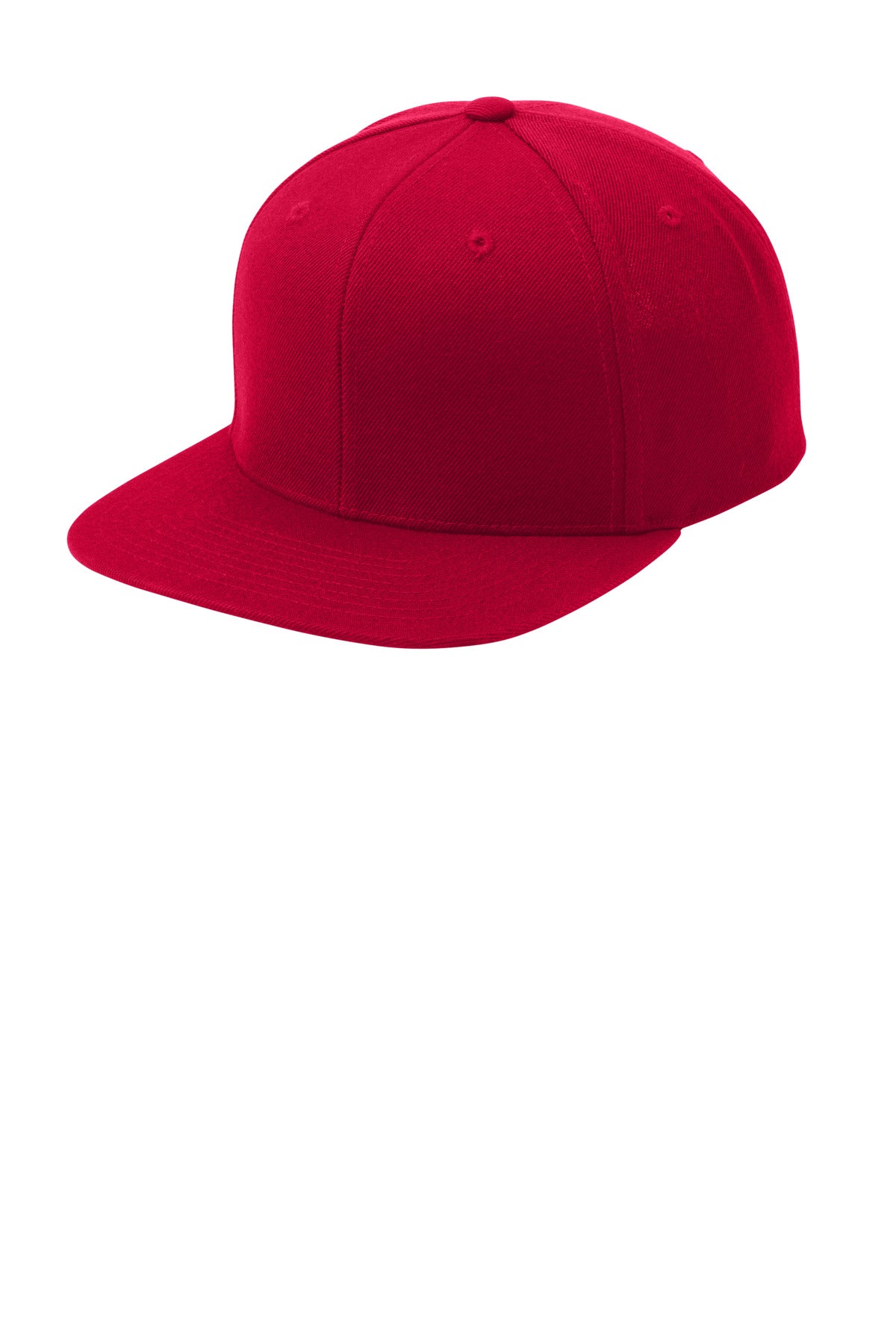 Sport-Tek YP Classics Flat Bill Snapback Cap. STC19 in Deep Red