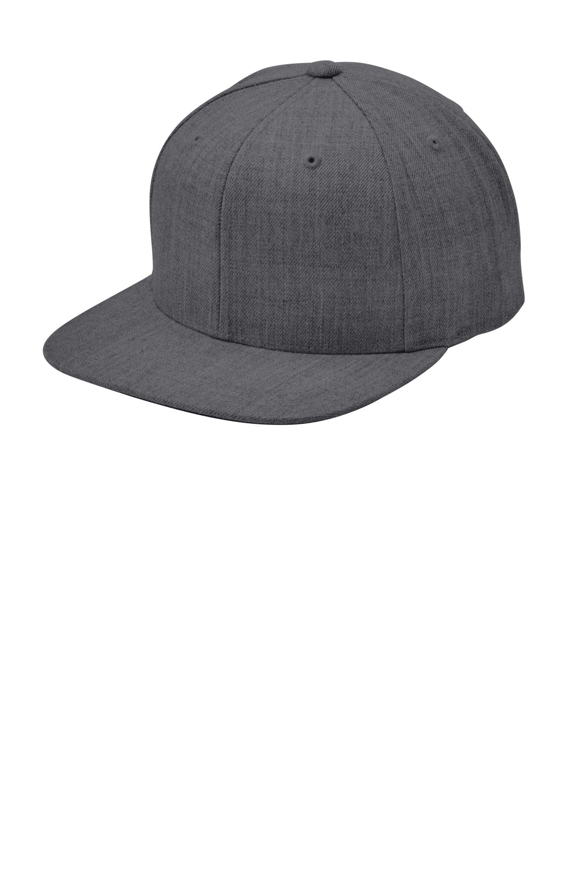 Sport-Tek YP Classics Flat Bill Snapback Cap. STC19 in Dark Heather Grey