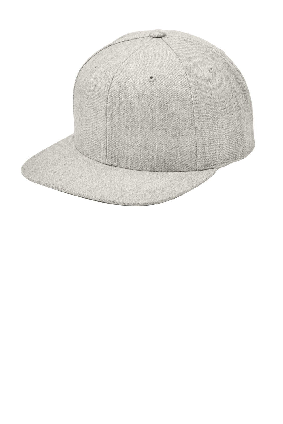 Sport-Tek YP Classics Flat Bill Snapback Cap. STC19 in Heather Grey