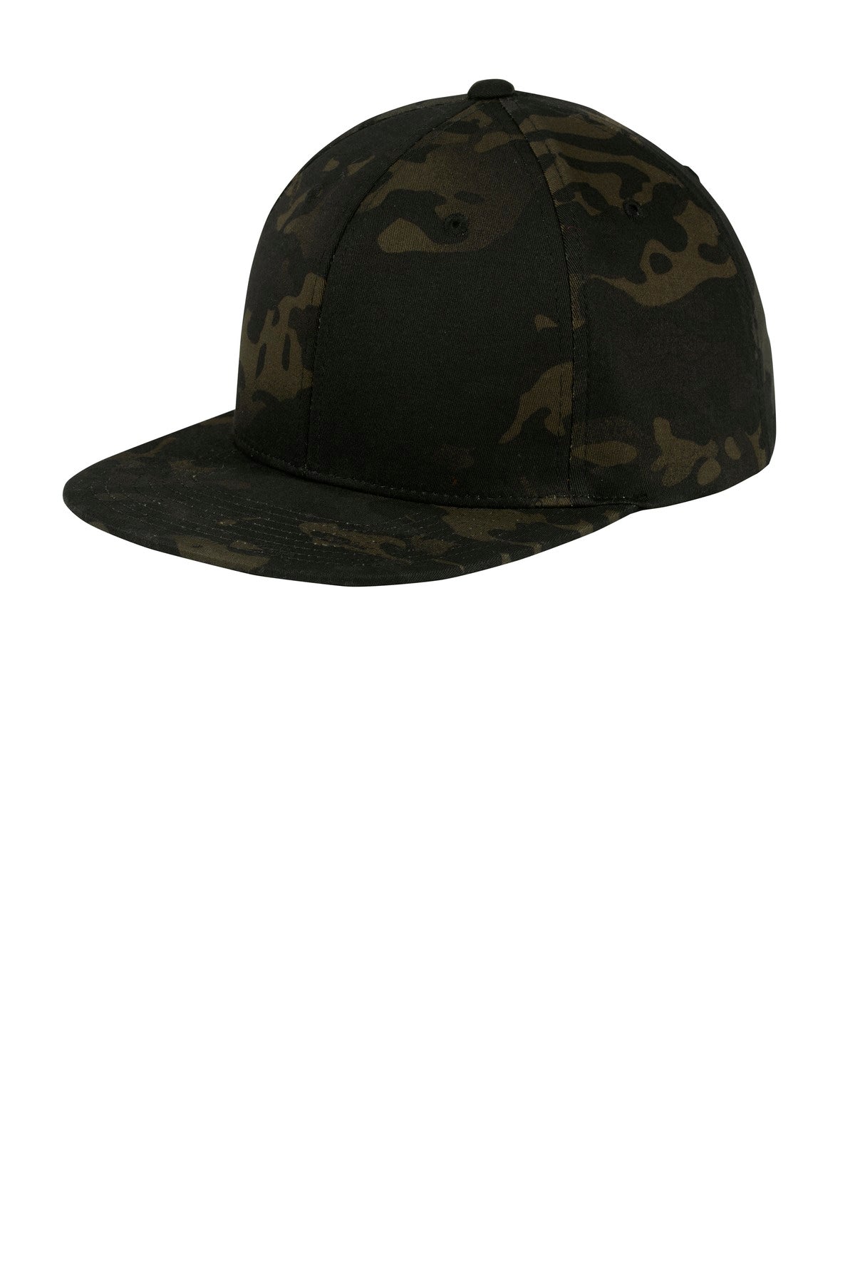 Sport-Tek YP Classics Flat Bill Snapback Cap. STC19 in Multicam Black