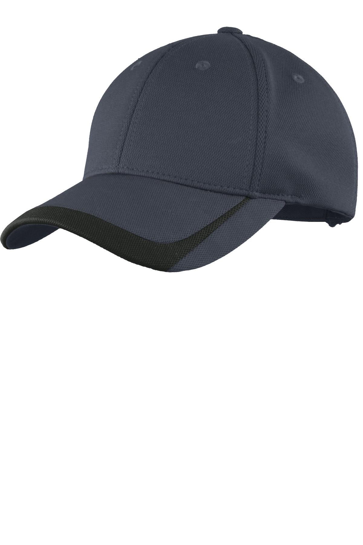 Sport-Tek Pique Colorblock Cap. STC24 in Graphite/ Black