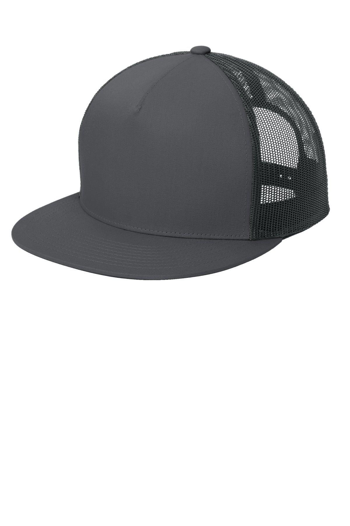 Sport-Tek YP Classics  5-Panel Classic Trucker Mesh Back Cap. STC38 in Graphite/ Graphite