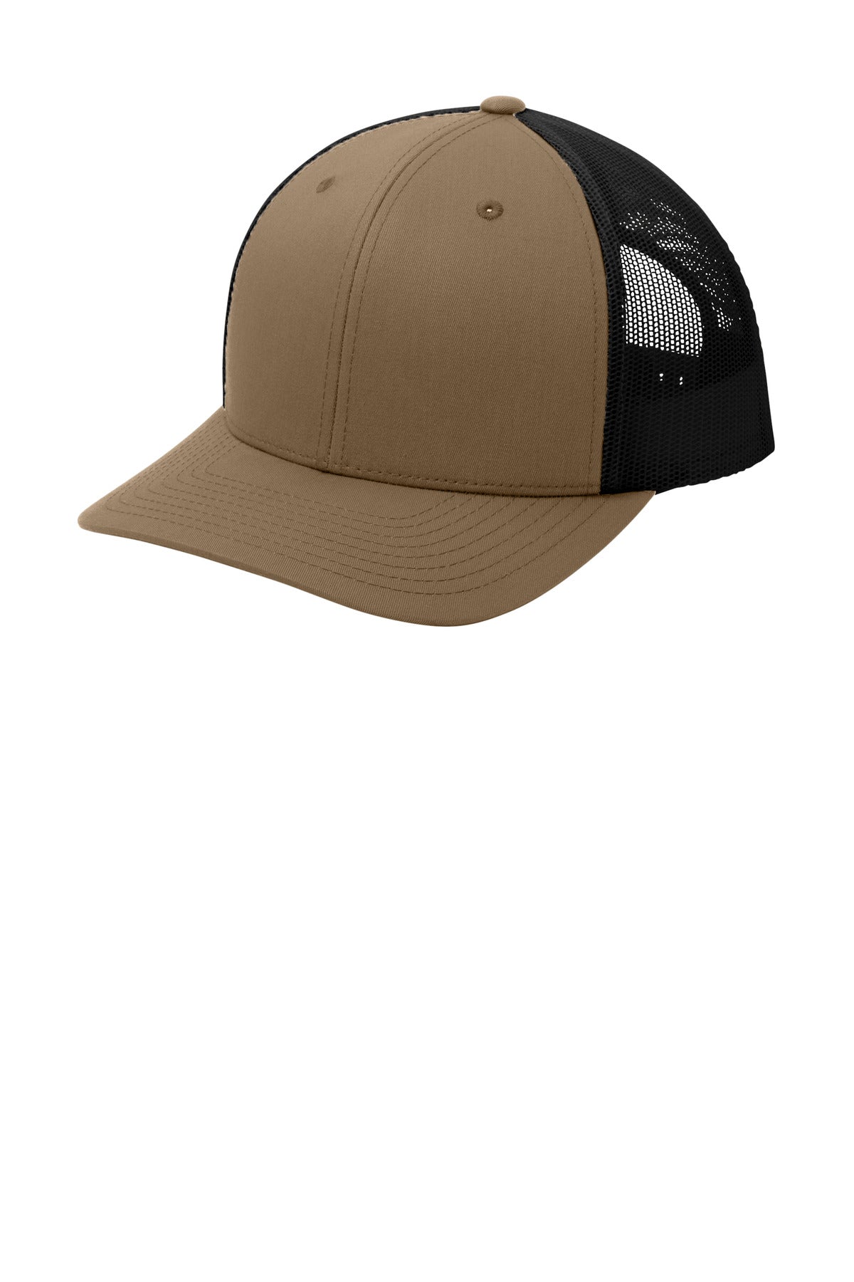 Sport-Tek YP Classics Retro Trucker Cap. STC39 in Elm Brown/ Black