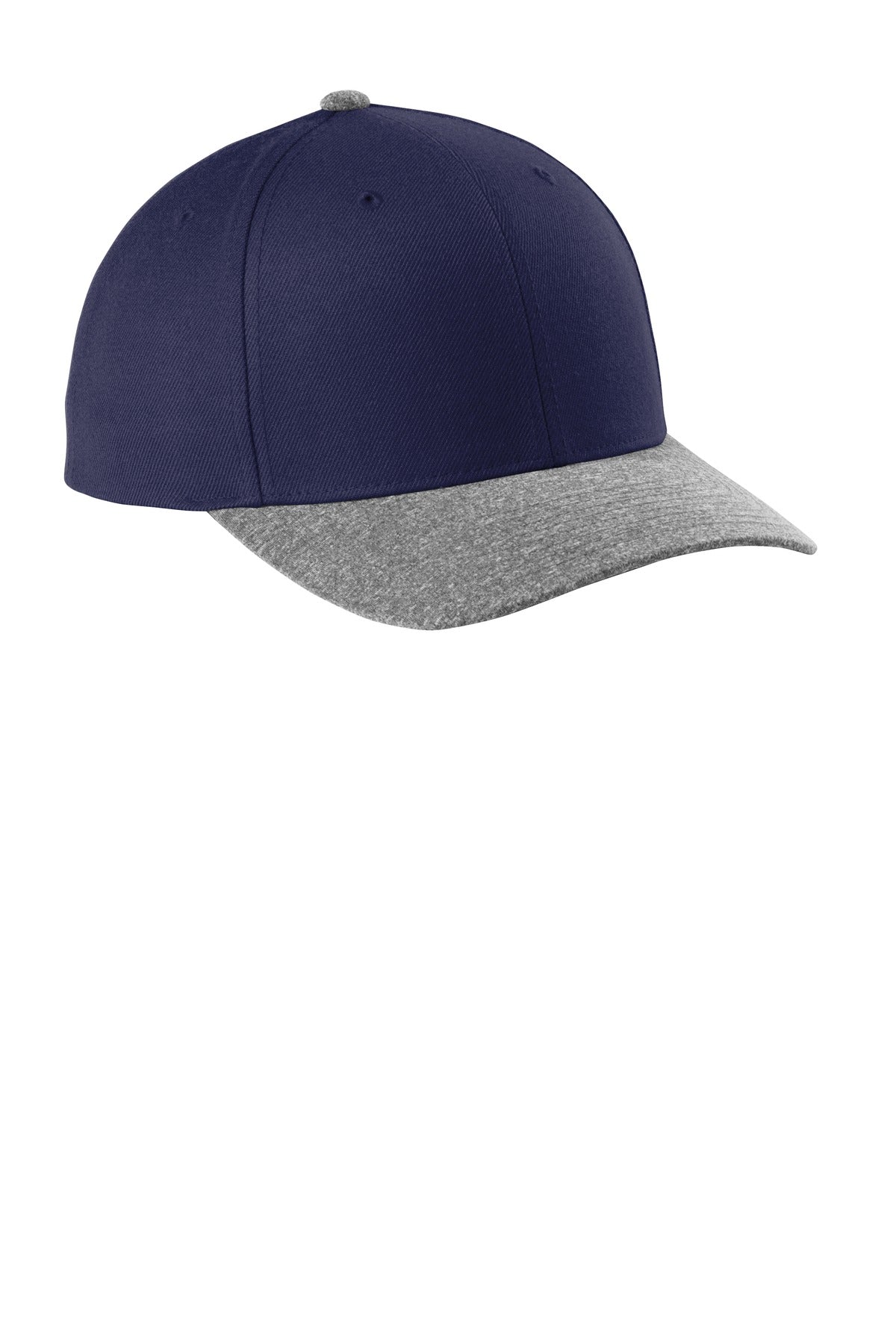 Sport-Tek  YP Classics  Curve Bill Snapback Cap. STC43 in True Navy/ Grey Heather