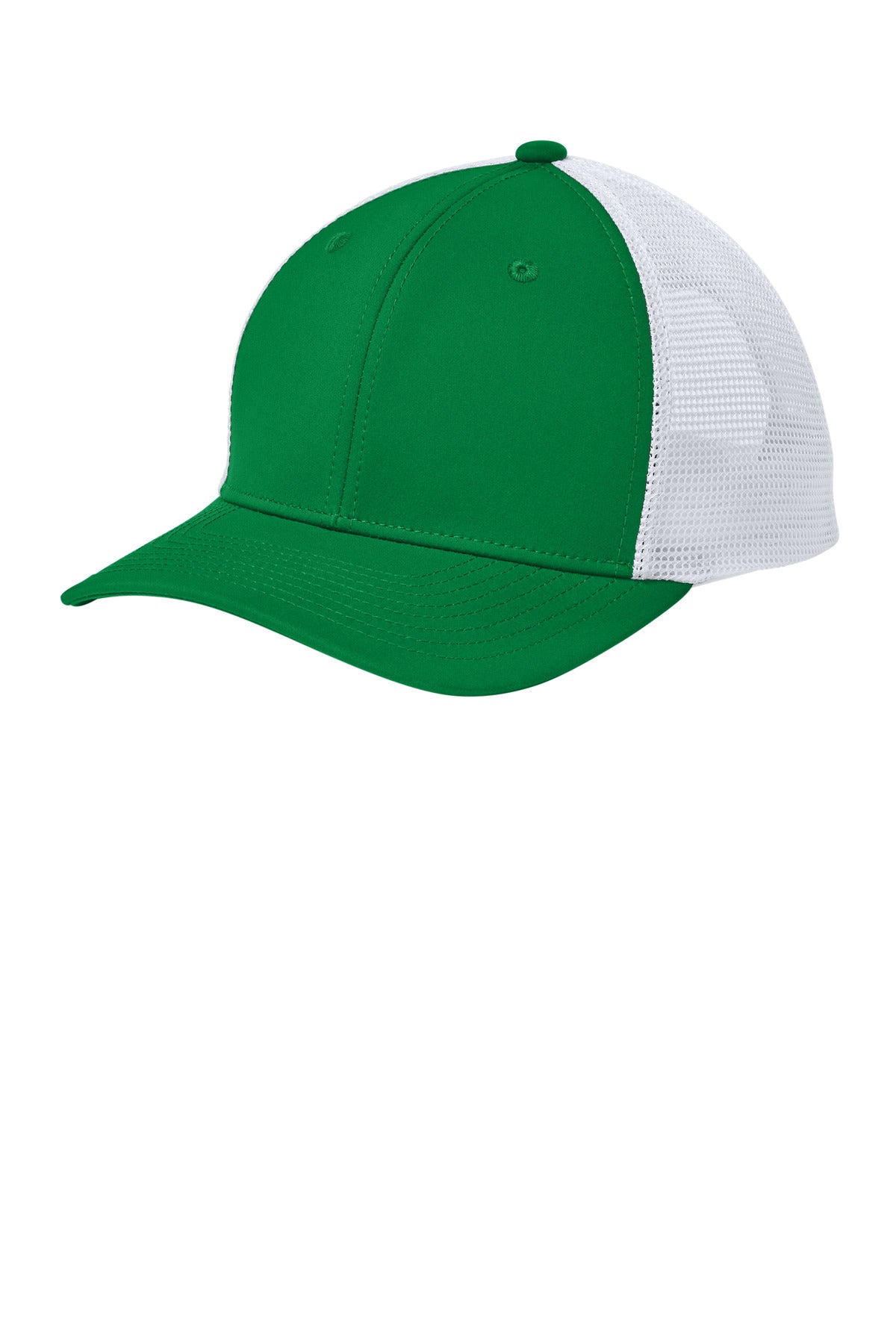 Sport-Tek Club Trucker Cap STC46 in True Kelly Green/ White