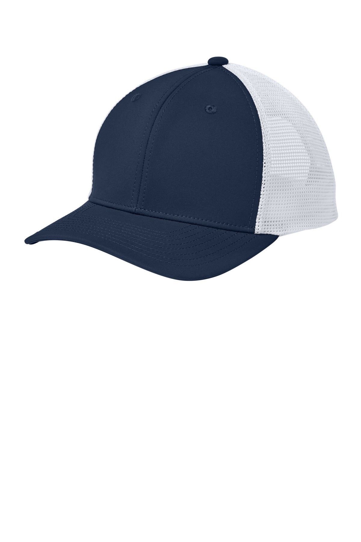 Sport-Tek Club Trucker Cap STC46 in True Navy/ White