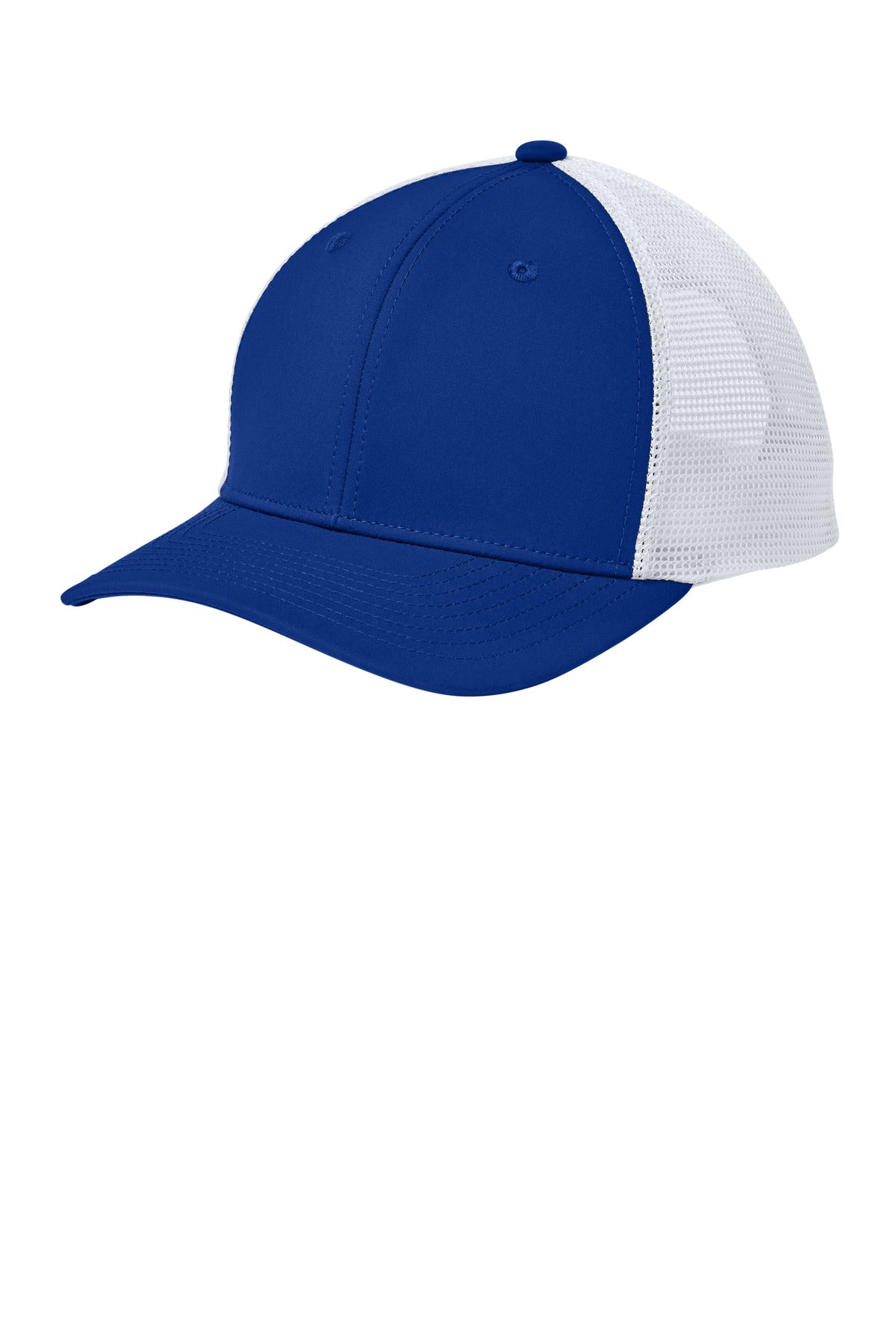 Sport-Tek Club Trucker Cap STC46 in True Royal/ White