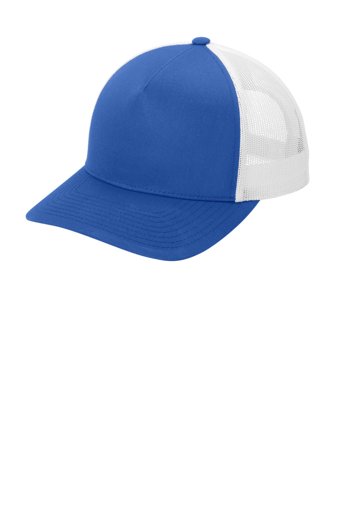 Sport-Tek YP Classics Retro Trucker 5-Panel Cap STC54 in True Royal/ White