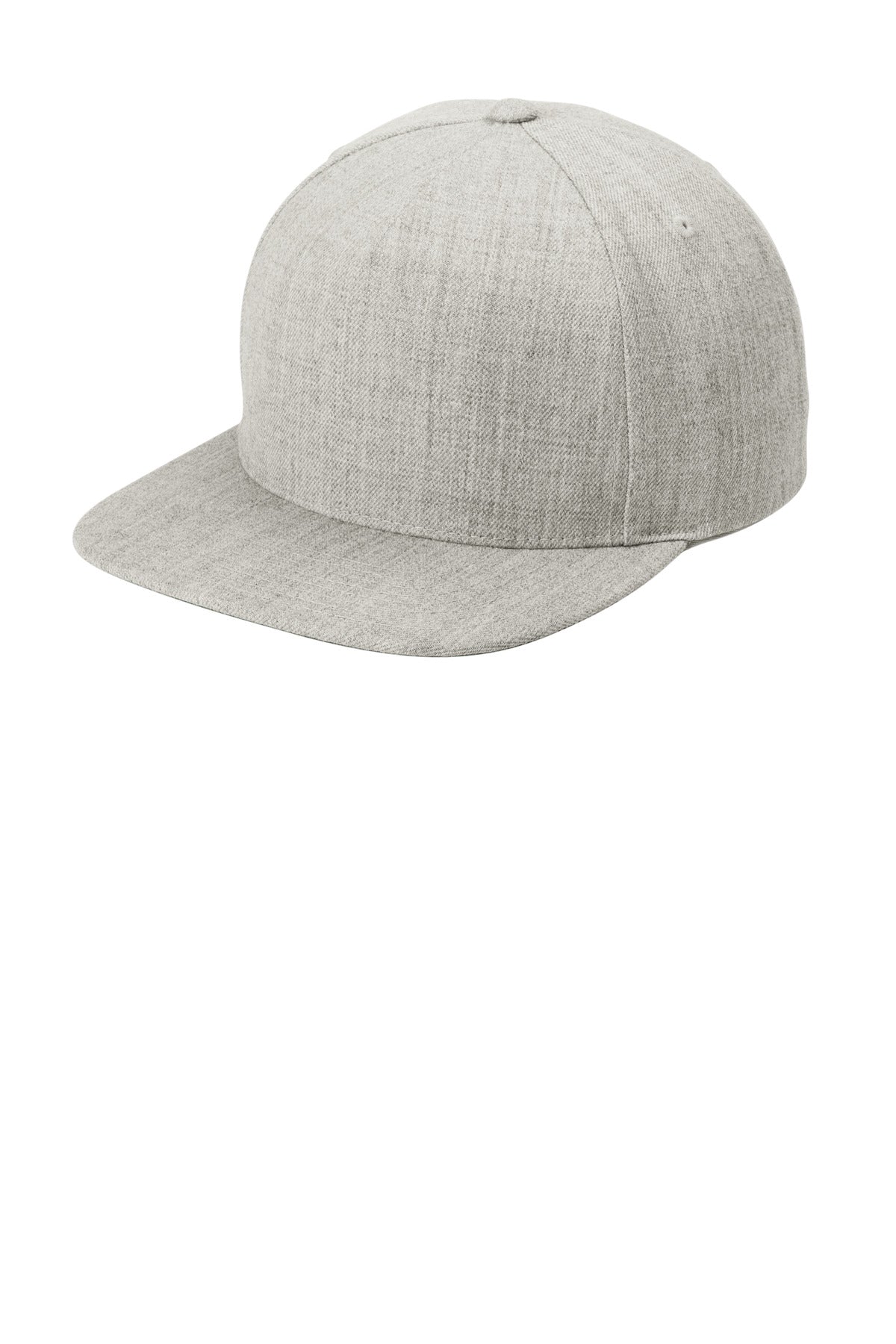 Sport-Tek YP Classics Premium 5-Panel Snapback Cap STC55 in Heather Grey
