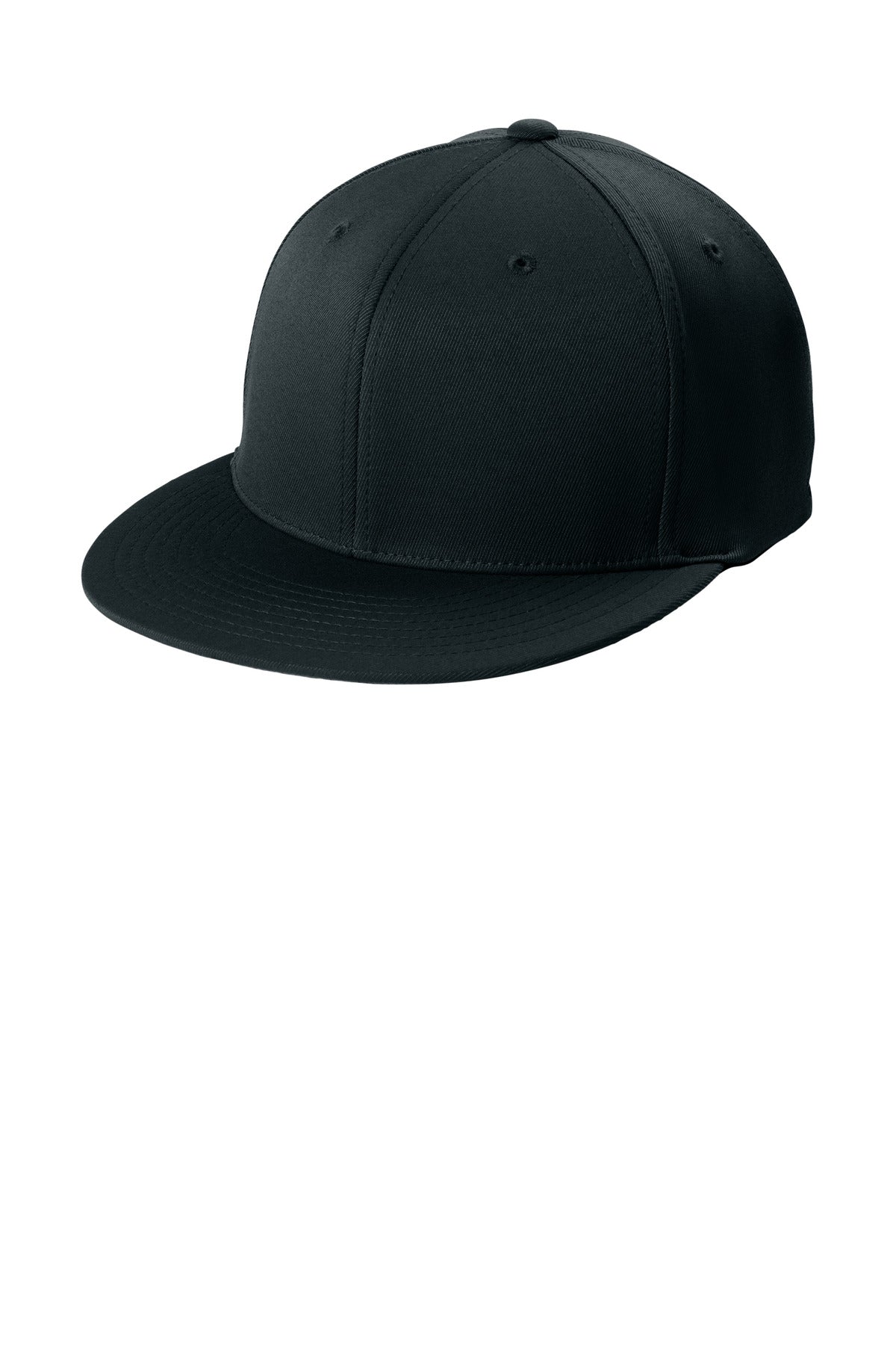 Sport-Tek Flexfit Flat Bill Cap STC56 in Black