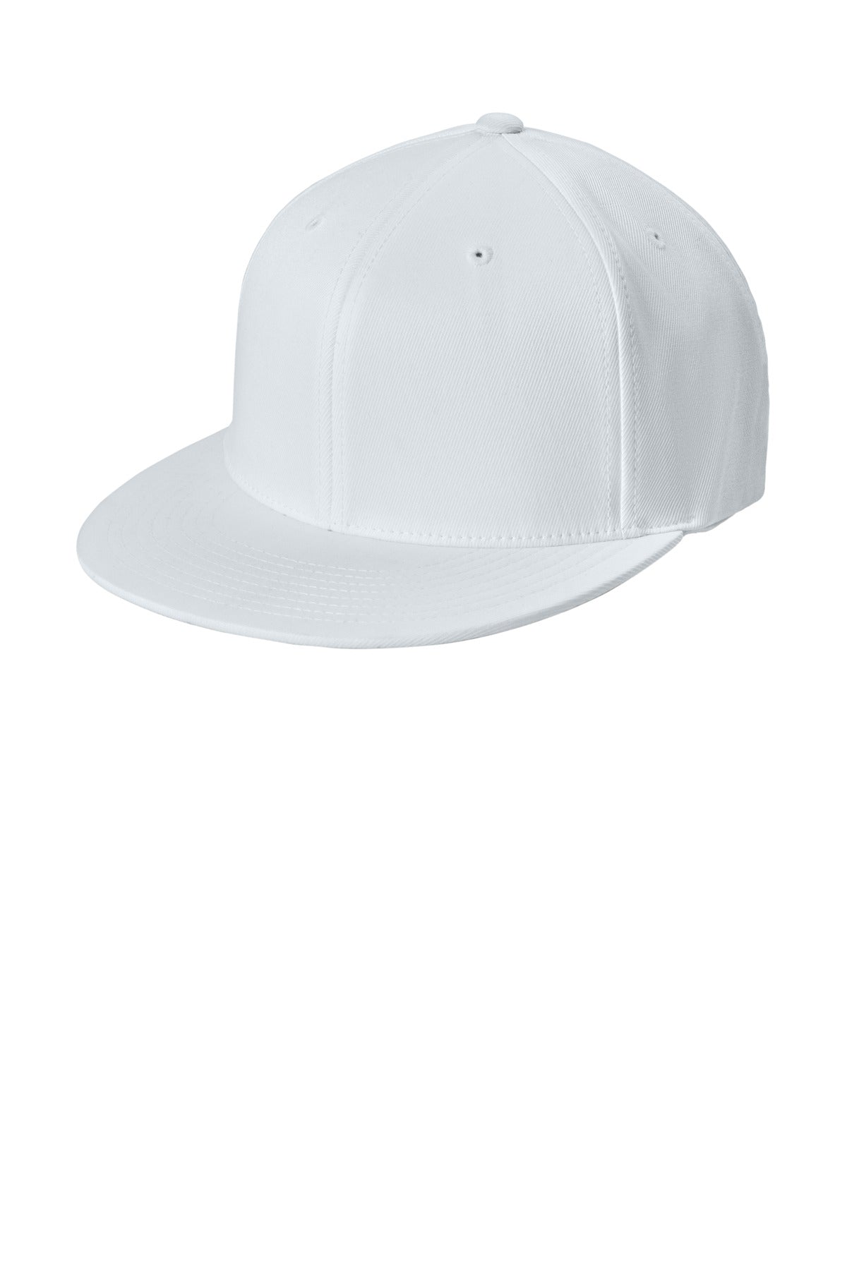 Sport-Tek Flexfit Flat Bill Cap STC56 in White