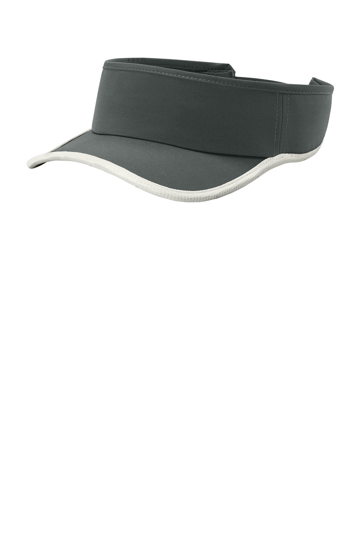 Sport-Tek Repeat Visor STC57 in Iron Grey/ White