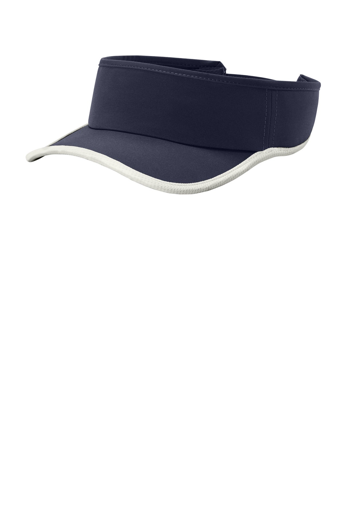 Sport-Tek Repeat Visor STC57 in True Navy/ White